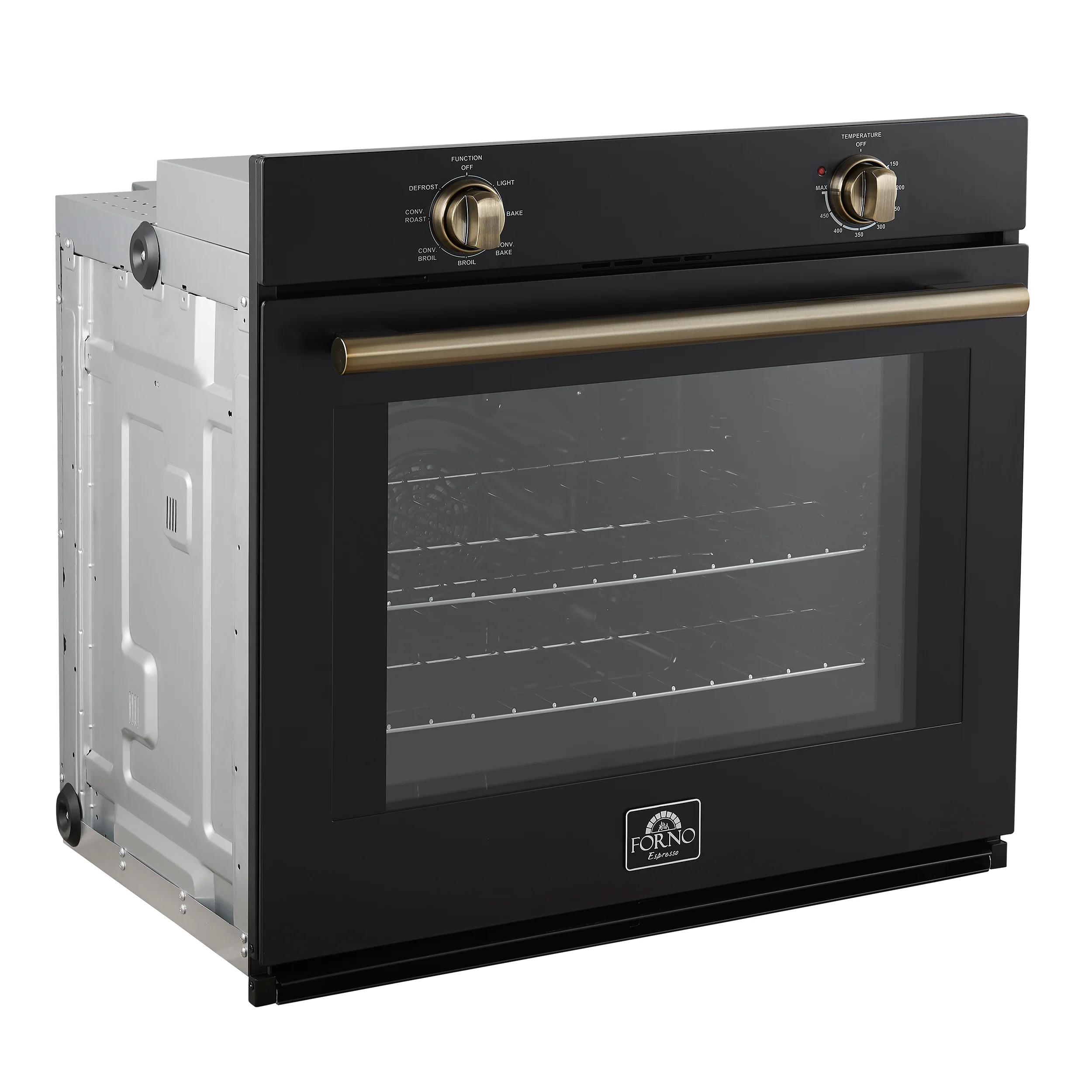 Forno Vomero 30-Inch Wall Oven, Black, 5 cu.ft Capacity, 3550 Watts Convection, Mechanical Controls, Manuel Steam Clean - Image 5