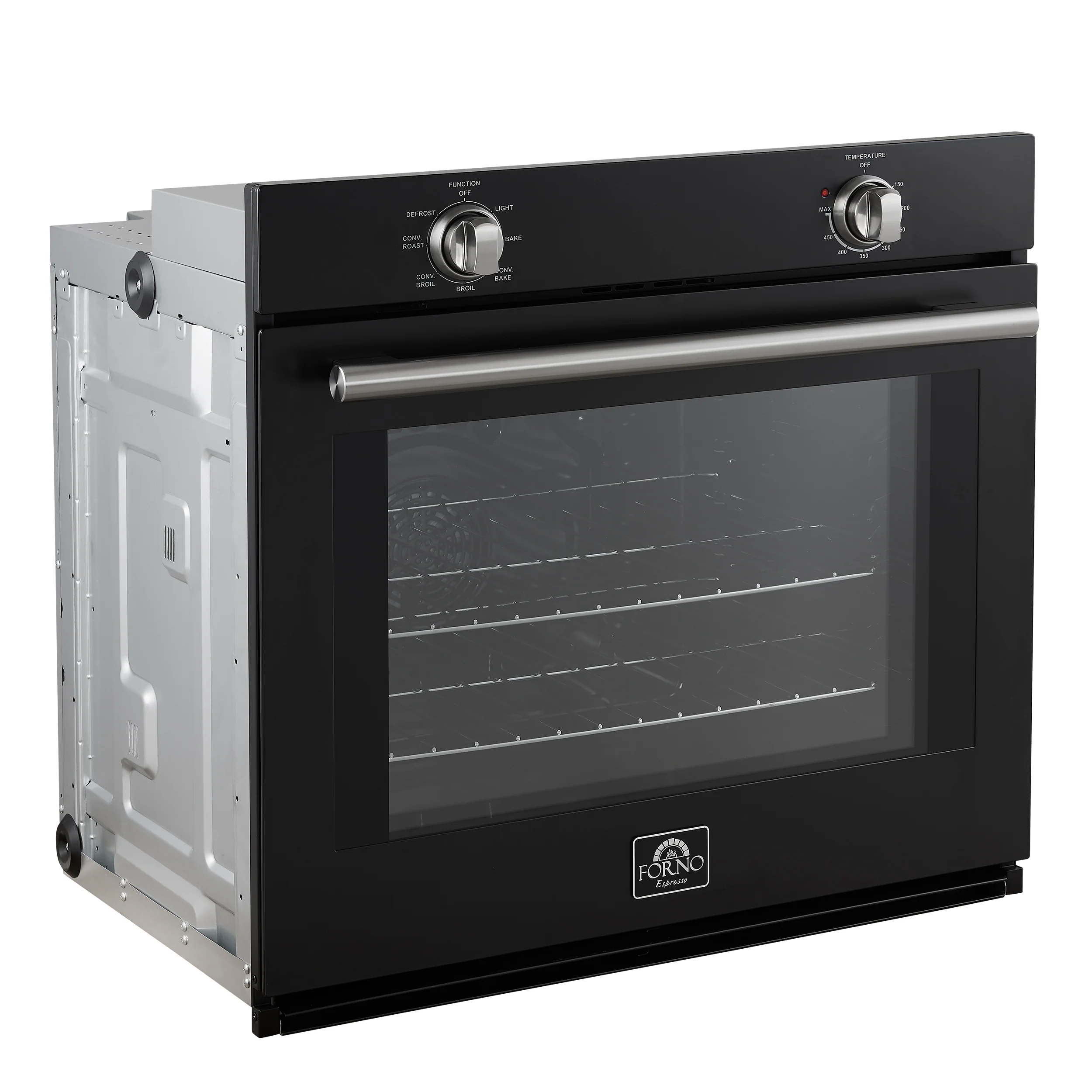 Forno Vomero 30-Inch Wall Oven, Black, 5 cu.ft Capacity, 3550 Watts Convection, Mechanical Controls, Manuel Steam Clean - Image 6