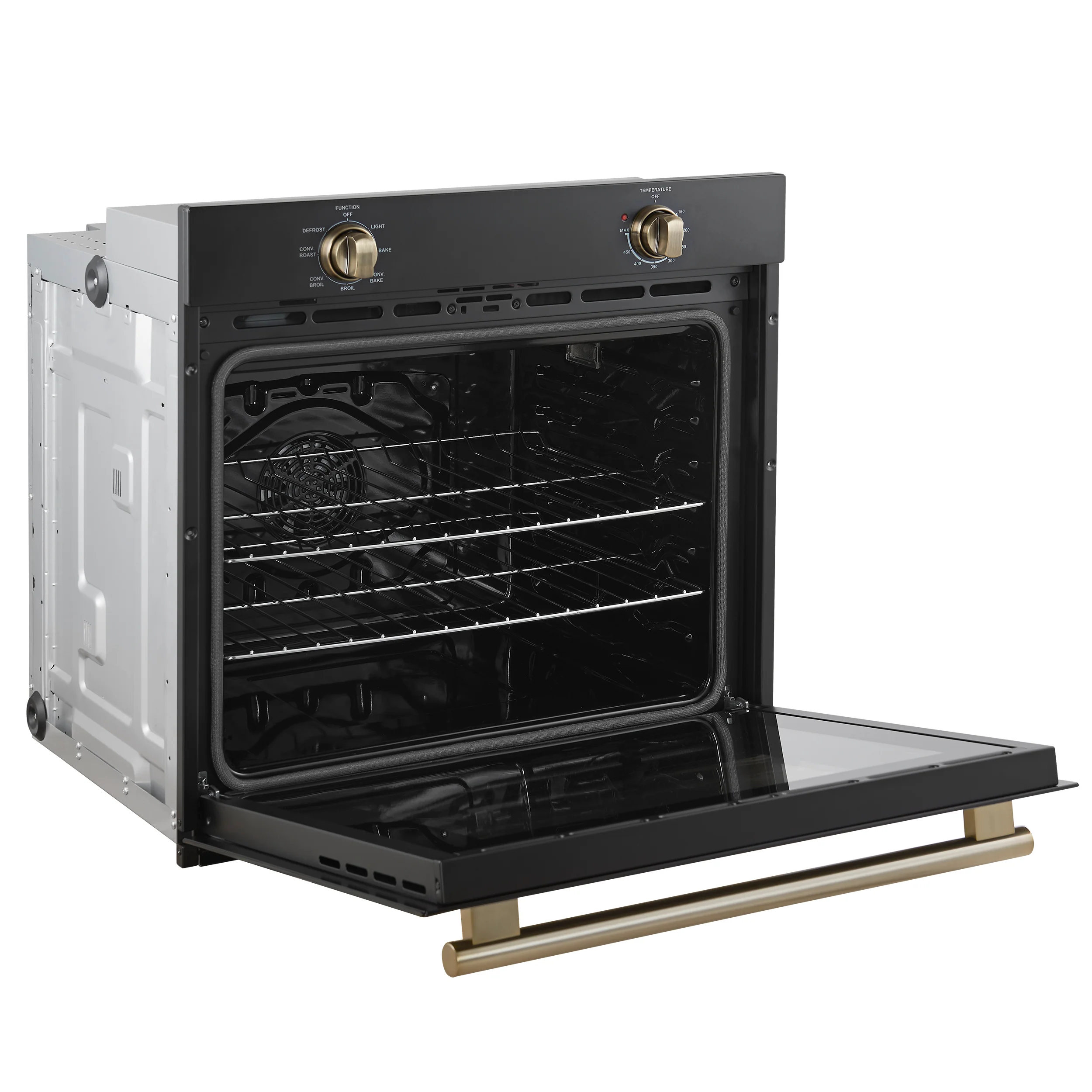 Forno Vomero 30-Inch Wall Oven, Black, 5 cu.ft Capacity, 3550 Watts Convection, Mechanical Controls, Manuel Steam Clean - Image 7