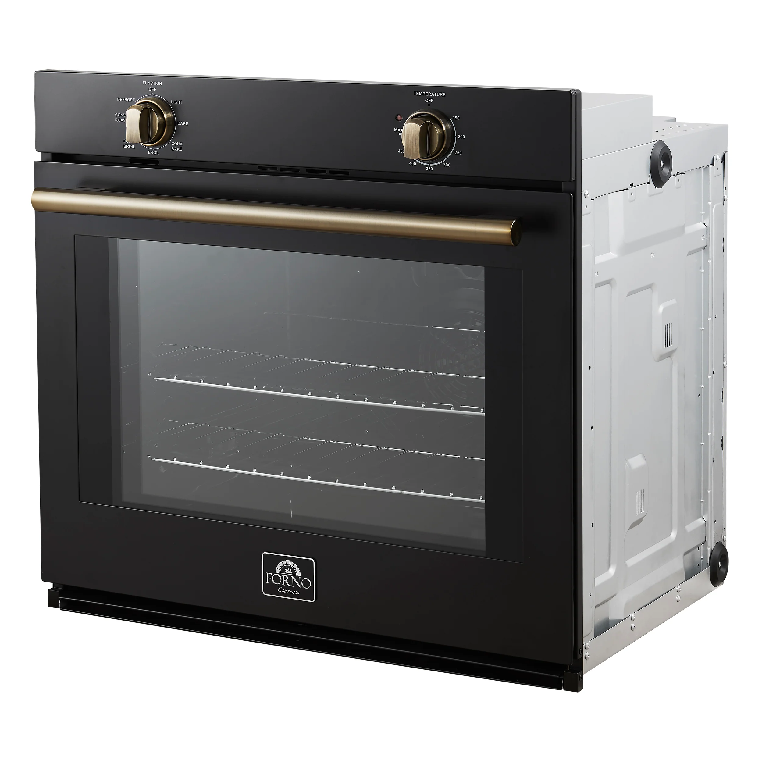 Forno Vomero 30-Inch Wall Oven, Black, 5 cu.ft Capacity, 3550 Watts Convection, Mechanical Controls, Manuel Steam Clean - Image 9