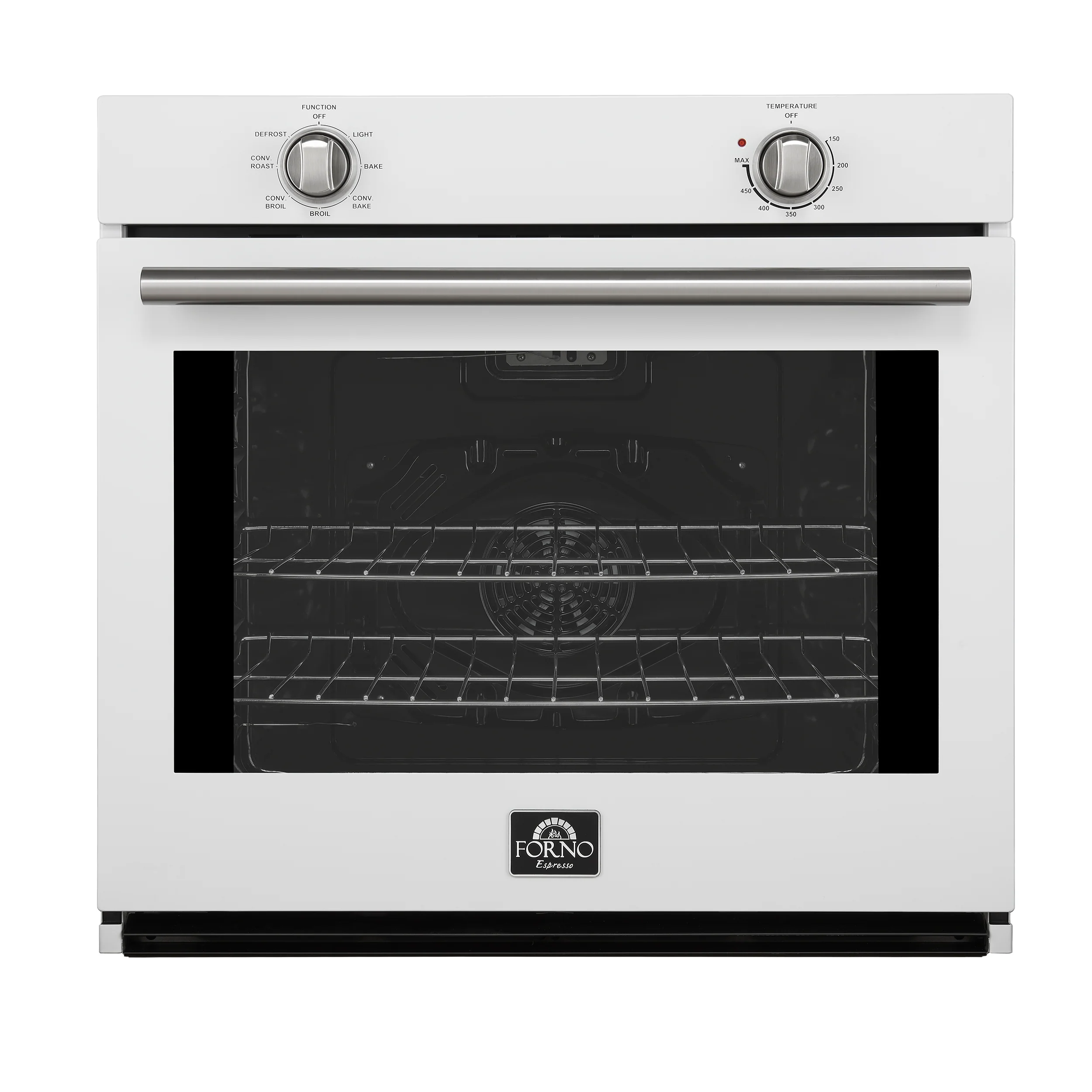 Forno Vomero 30-Inch Wall Oven, White, 5 cu.ft Capacity, 3550 Watts Convection, Mechanical Controls, Manuel Steam Clean - Image 2