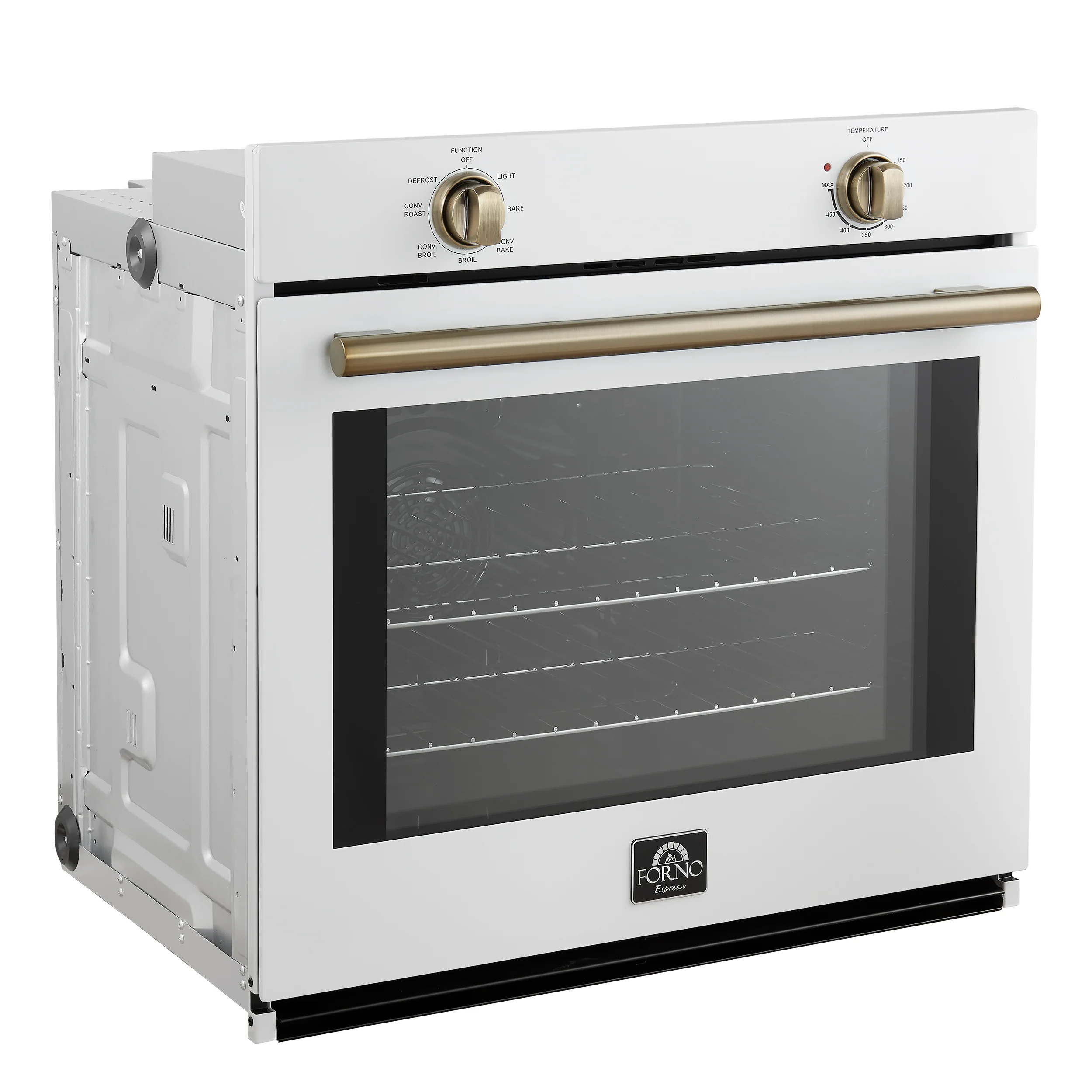 Forno Vomero 30-Inch Wall Oven, White, 5 cu.ft Capacity, 3550 Watts Convection, Mechanical Controls, Manuel Steam Clean - Image 5