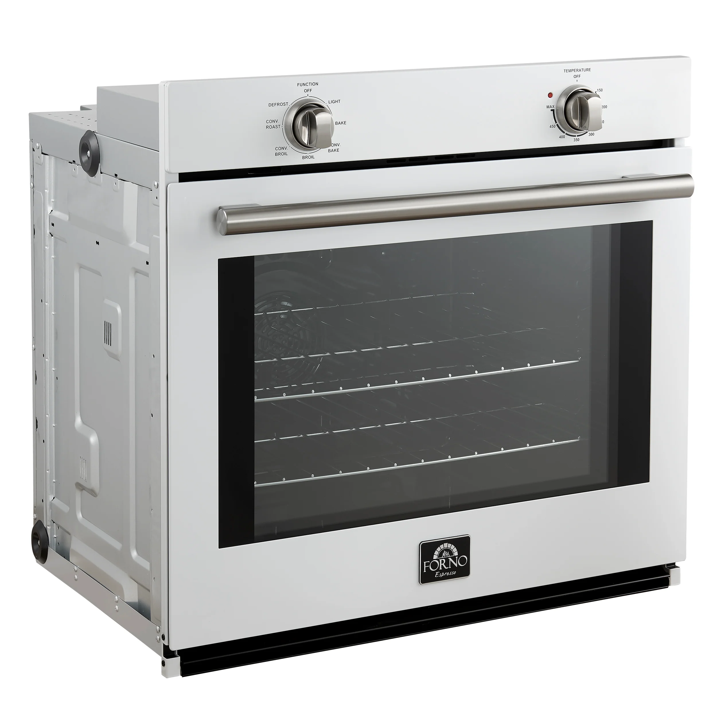 Forno Vomero 30-Inch Wall Oven, White, 5 cu.ft Capacity, 3550 Watts Convection, Mechanical Controls, Manuel Steam Clean - Image 6