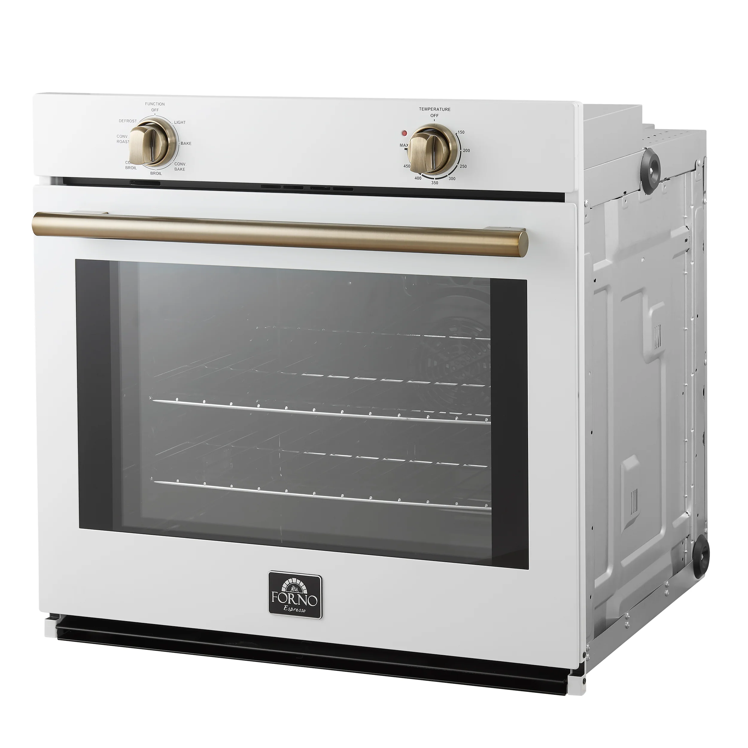 Forno Vomero 30-Inch Wall Oven, White, 5 cu.ft Capacity, 3550 Watts Convection, Mechanical Controls, Manuel Steam Clean - Image 9