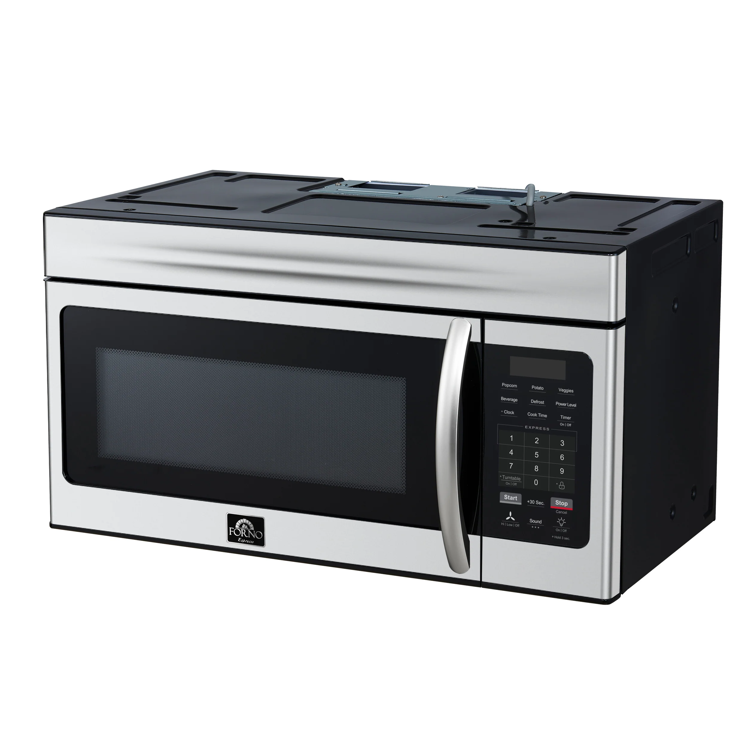 Forno Scalo 30-Inch Over the Range Microwave, Stainless Steel – 1.6 cu.ft, 300 CFM Vent, Touch Control, LED Light - Image 5
