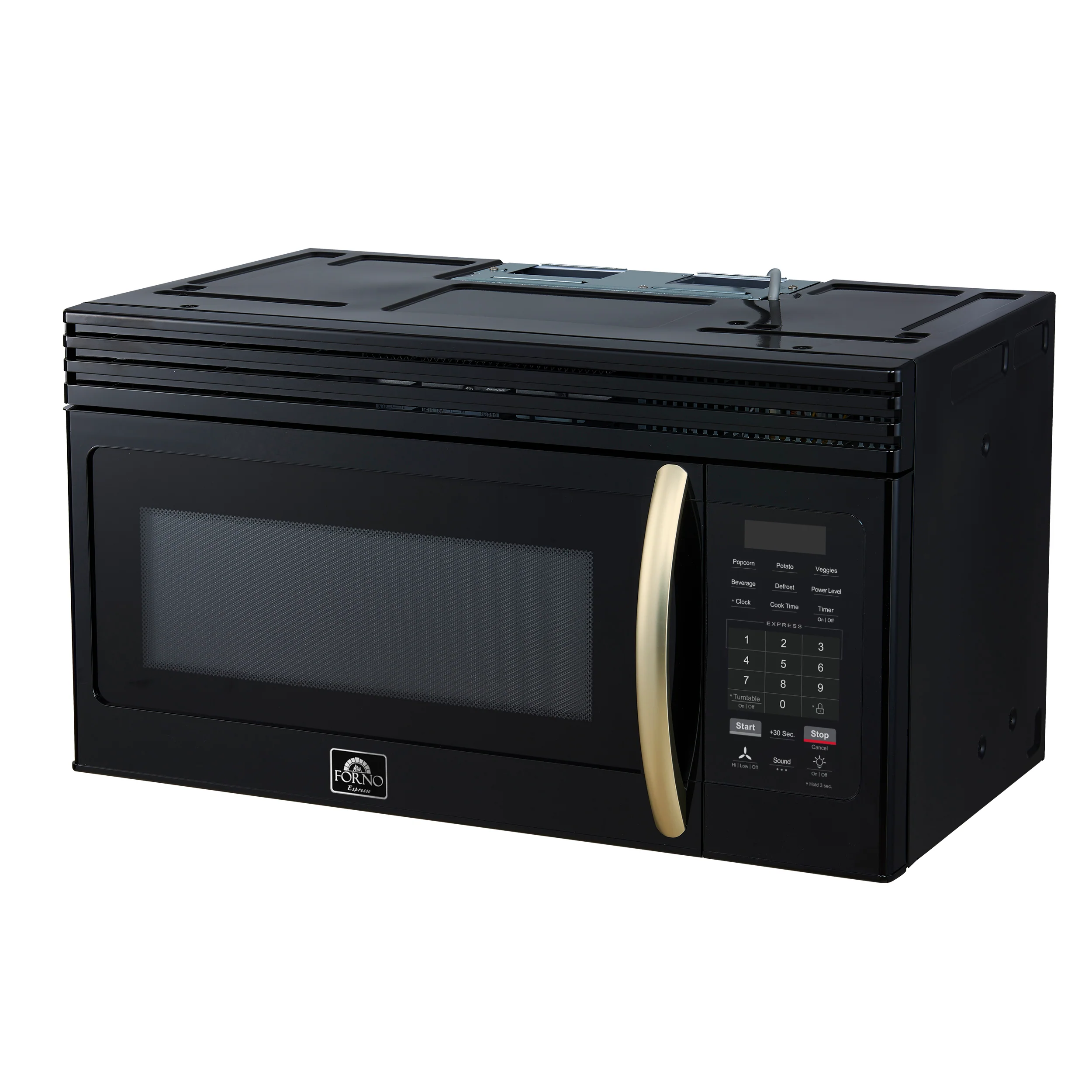 Forno Scalo 30-Inch Over the Range Microwave, Black – 1.6 cu.ft, 300 CFM Vent, Touch Control, LED Light - Image 5