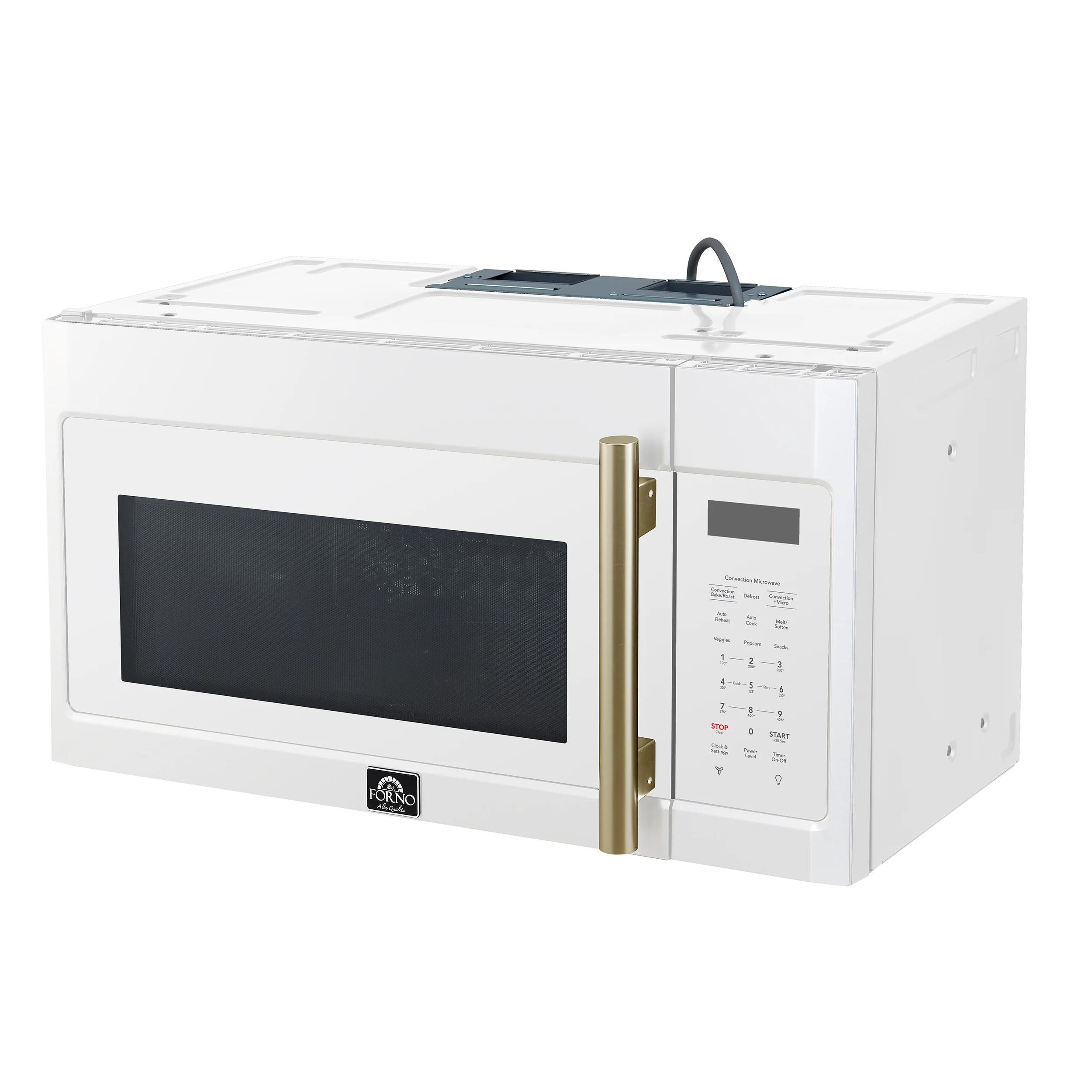Forno Fornace 30-Inch Over the Range Convection Microwave, White – 1.5 cu.ft, 300 CFM Vent, Touch Control, LED Light - Image 3