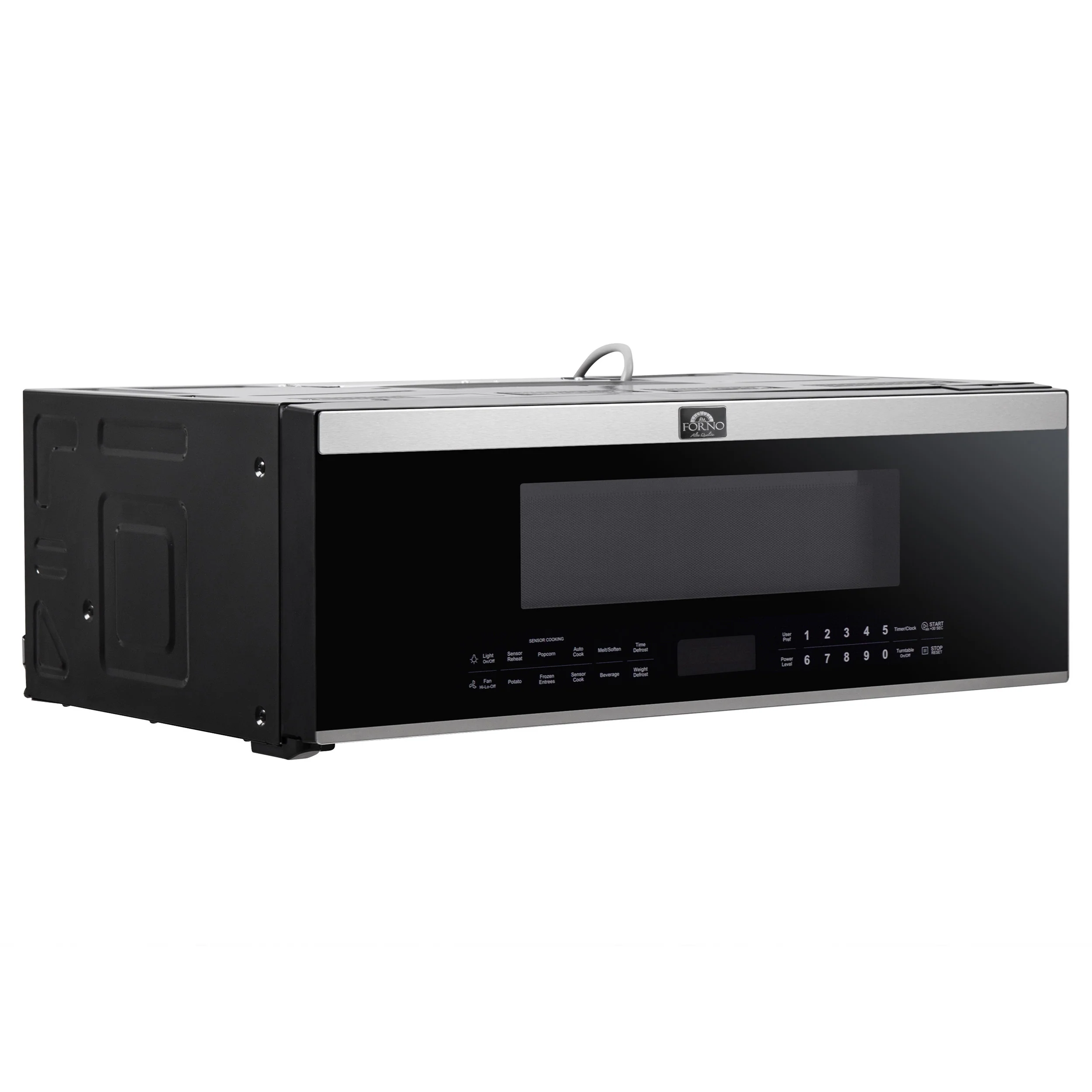 Forno Padula Over the Range Microwave, 30-Inch 1.2 cu.ft., Stainless Steel, 400 CFM, Sensor Cook - Image 11