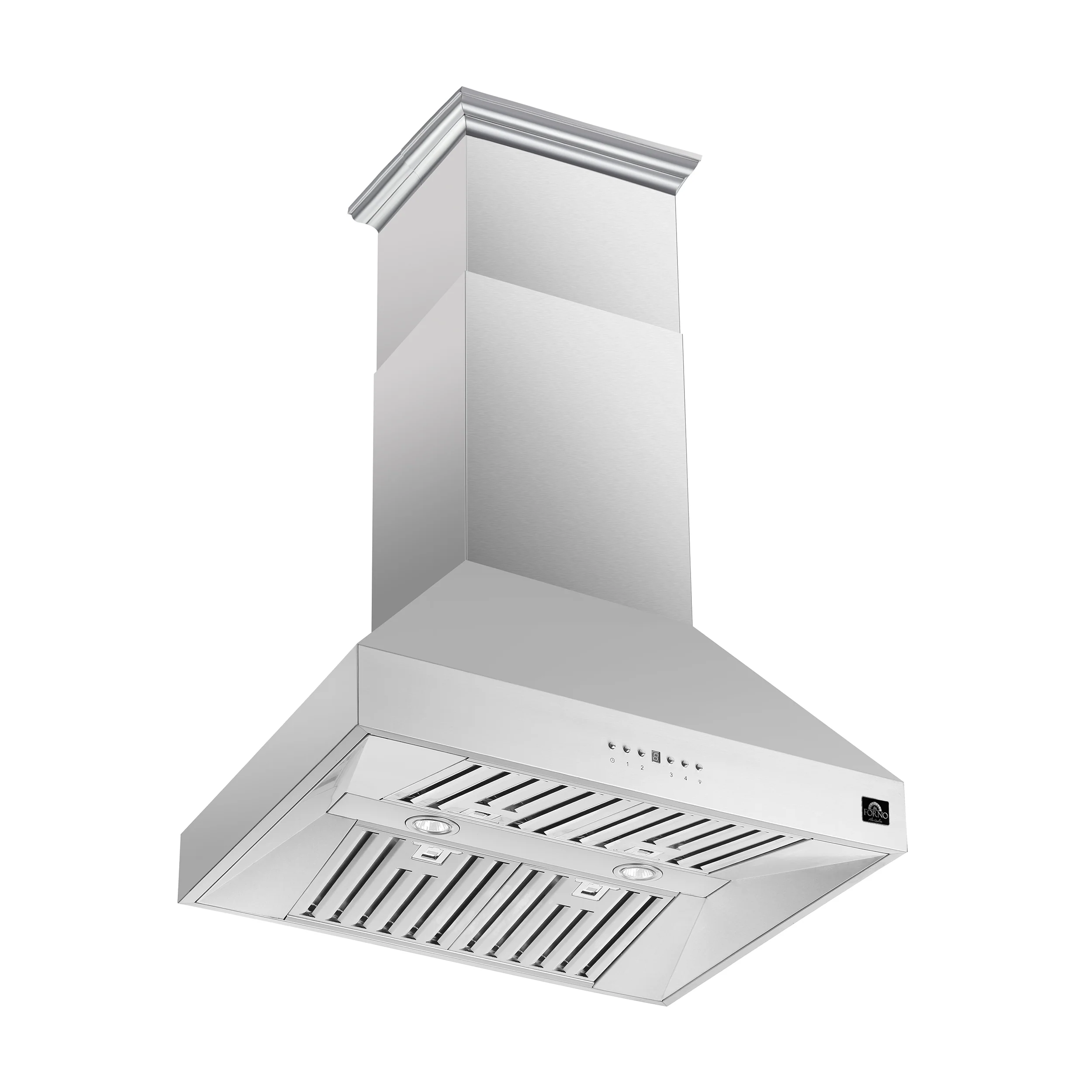 Forno Coppito 30-Inch Island Range Hood, Stainless Steel, LED Lighting, Adjustable Fan Speeds - Image 2