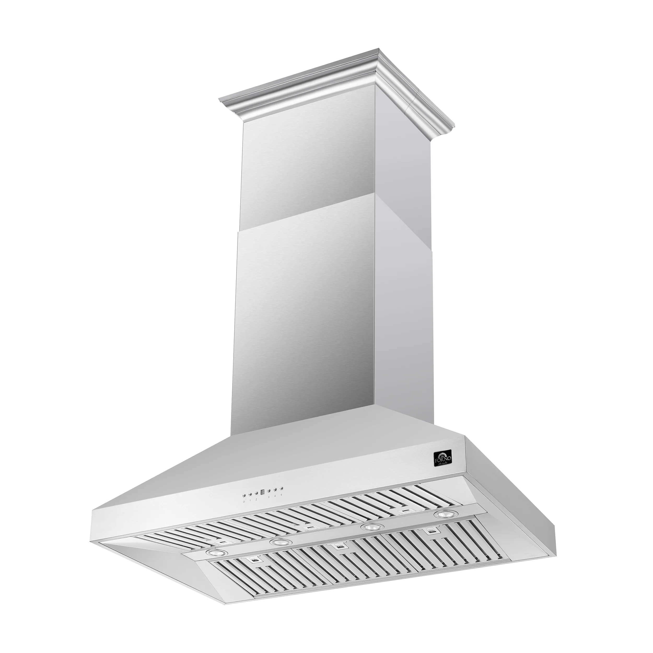 Forno Coppito 48-Inch Island Range Hood, Stainless Steel, LED Lighting, Adjustable Fan Speeds - Image 6