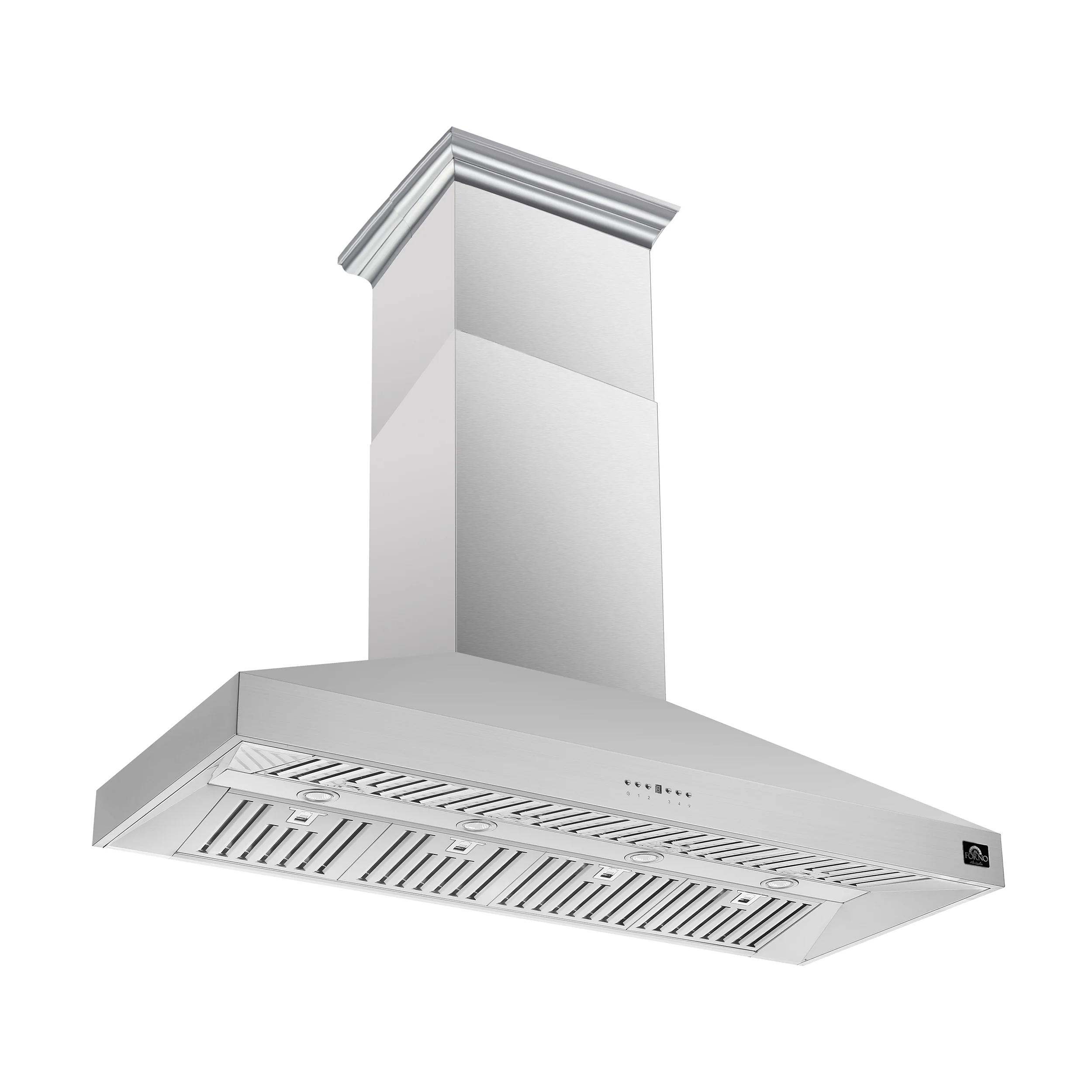 Forno Coppito 60-Inch Island Range Hood, Stainless Steel, LED Lighting, Adjustable Fan Speeds - Image 5