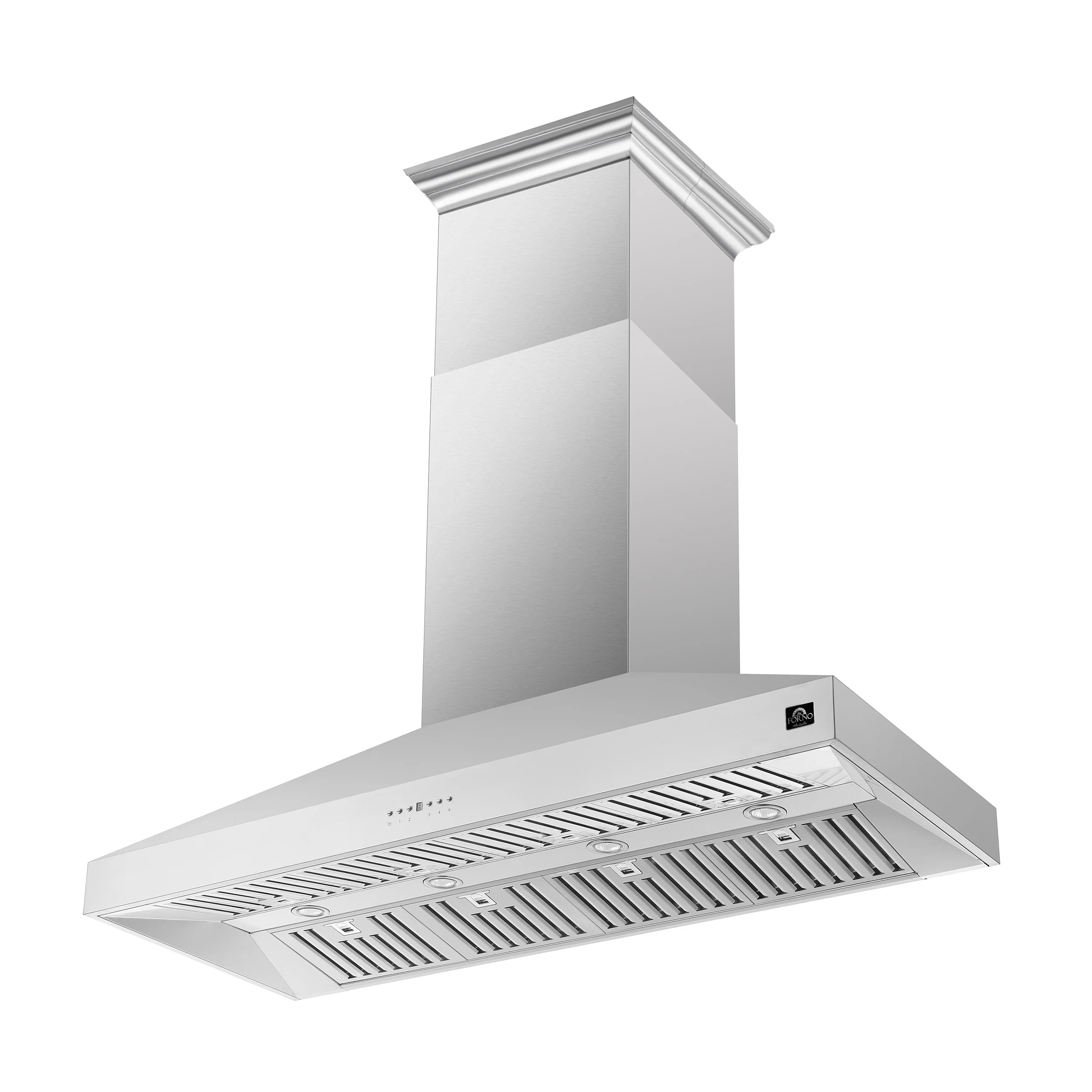 Forno Coppito 60-Inch Island Range Hood, Stainless Steel, LED Lighting, Adjustable Fan Speeds - Image 6