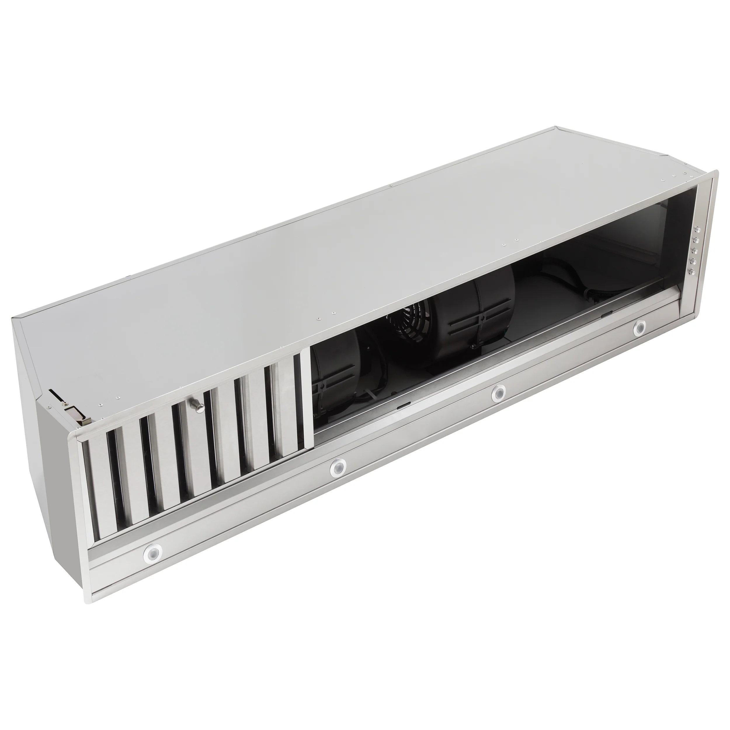 Forno Frassanito 48-Inch Recessed Range Hood, Stainless Steel Baffle Filters, LED Lighting - Image 4