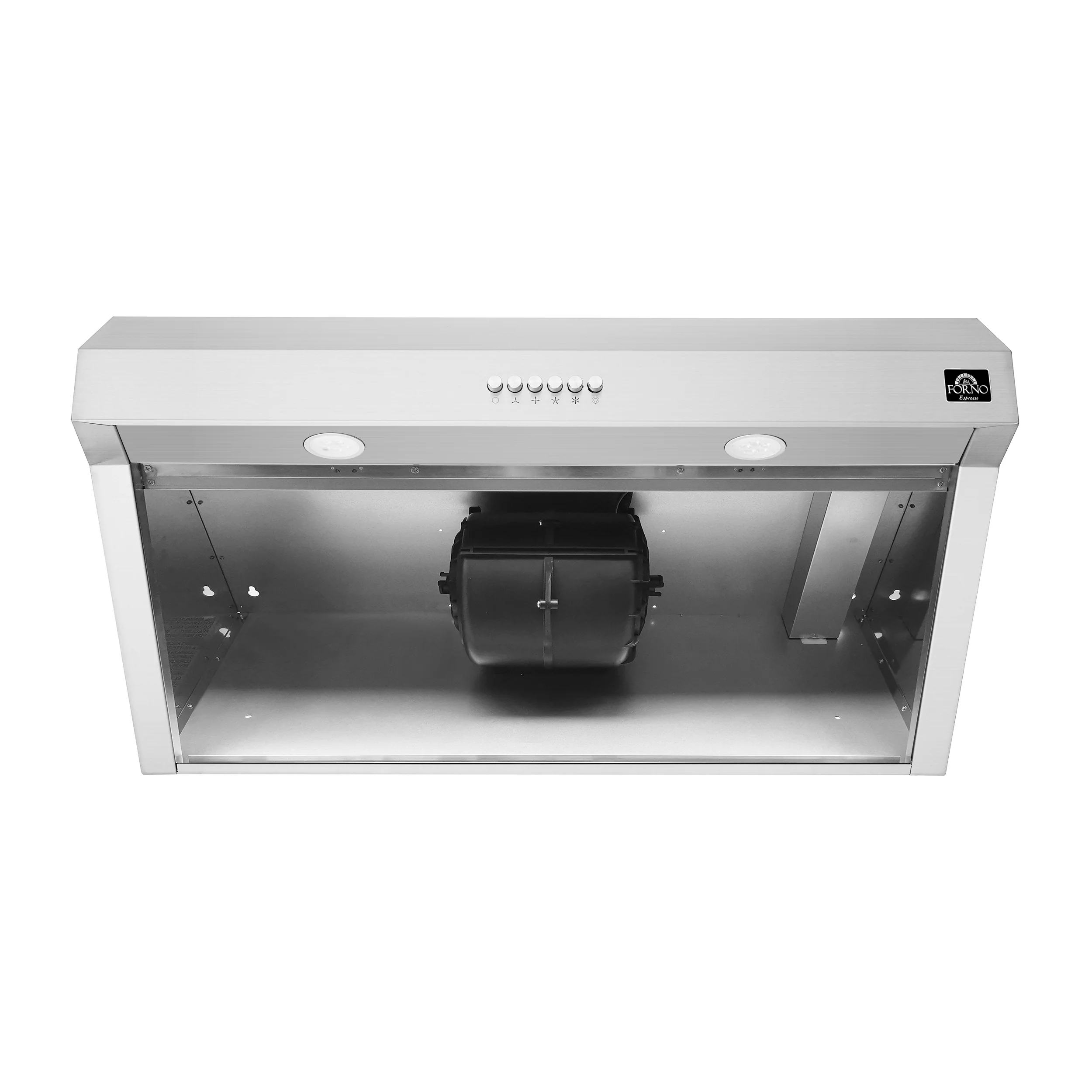 Forno Bari Espresso 30-Inch Under Cabinet Range Hood, Stainless Steel, 400 CFM, LED Lighting, Dishwasher-Safe Baffle Filters, 4-Speed Fan Control - Image 7