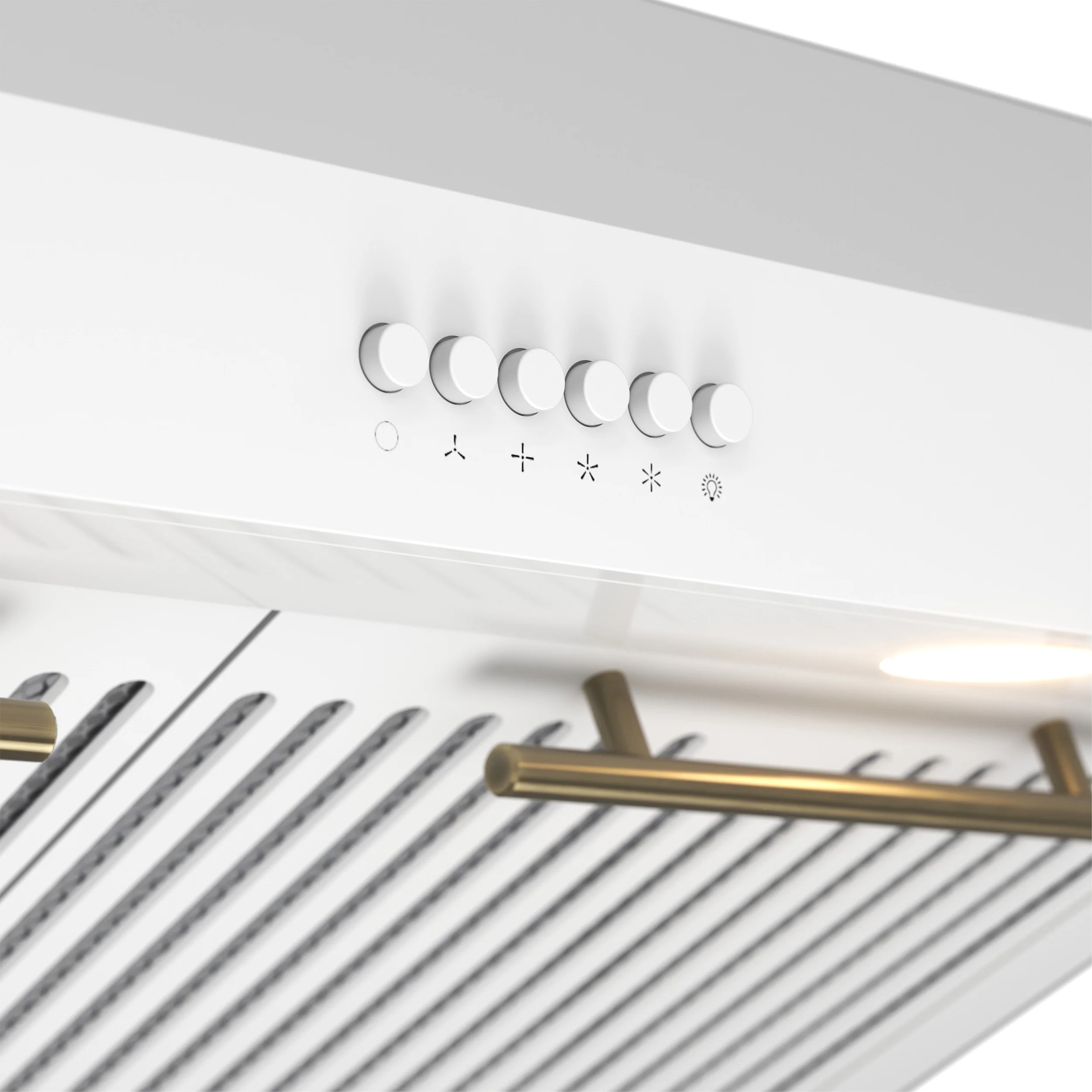 Forno Bari Espresso 30-Inch Under Cabinet Range Hood, White, 600 CFM, LED Lighting, Dishwasher-Safe Baffle Filters, 3-Speed Fan Control - Image 5