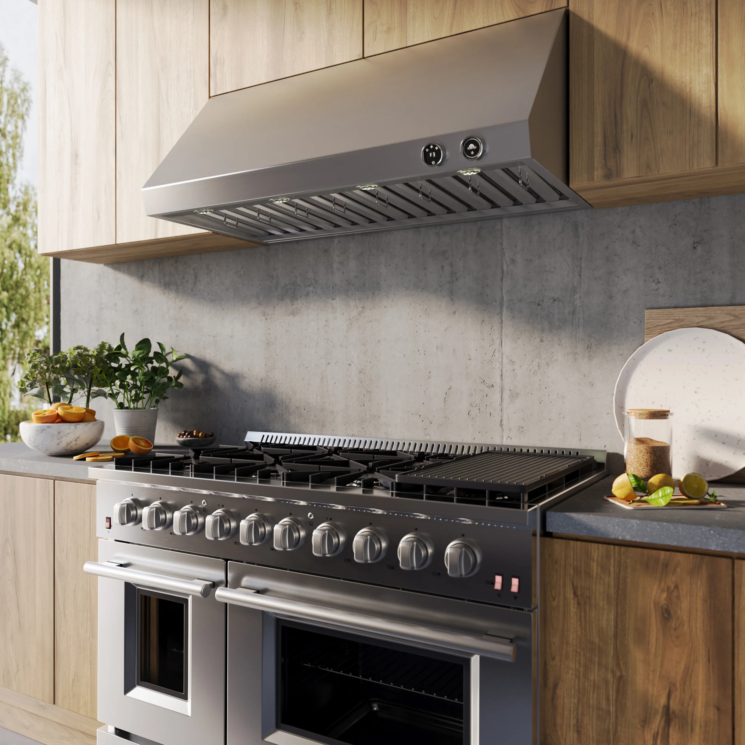 Forno Biagio 48-Inch Wall Mounted Range Hood, Stainless Steel, Heavy Duty - Image 15
