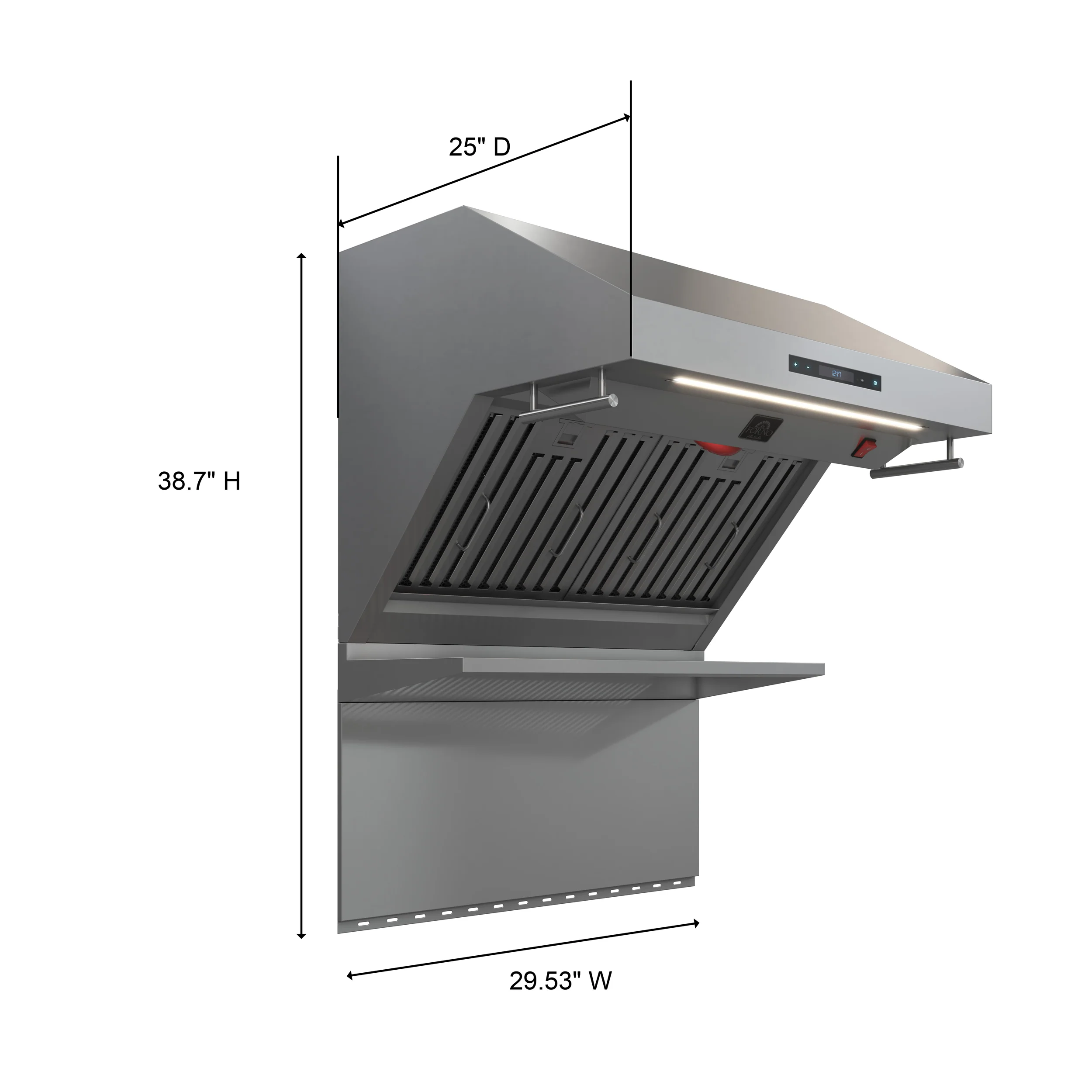 Forno Savona 30-Inch Wall Mount Range Hood, Baffle Filters, Backsplash Included - Image 4