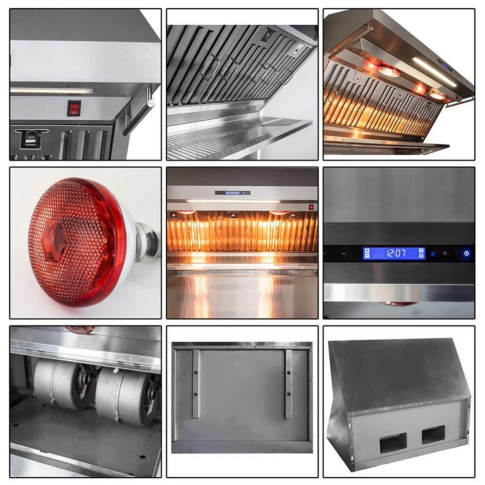 Forno Savona 48-Inch Wall Mount Range Hood, Baffle Filters, Backsplash Included - Image 5