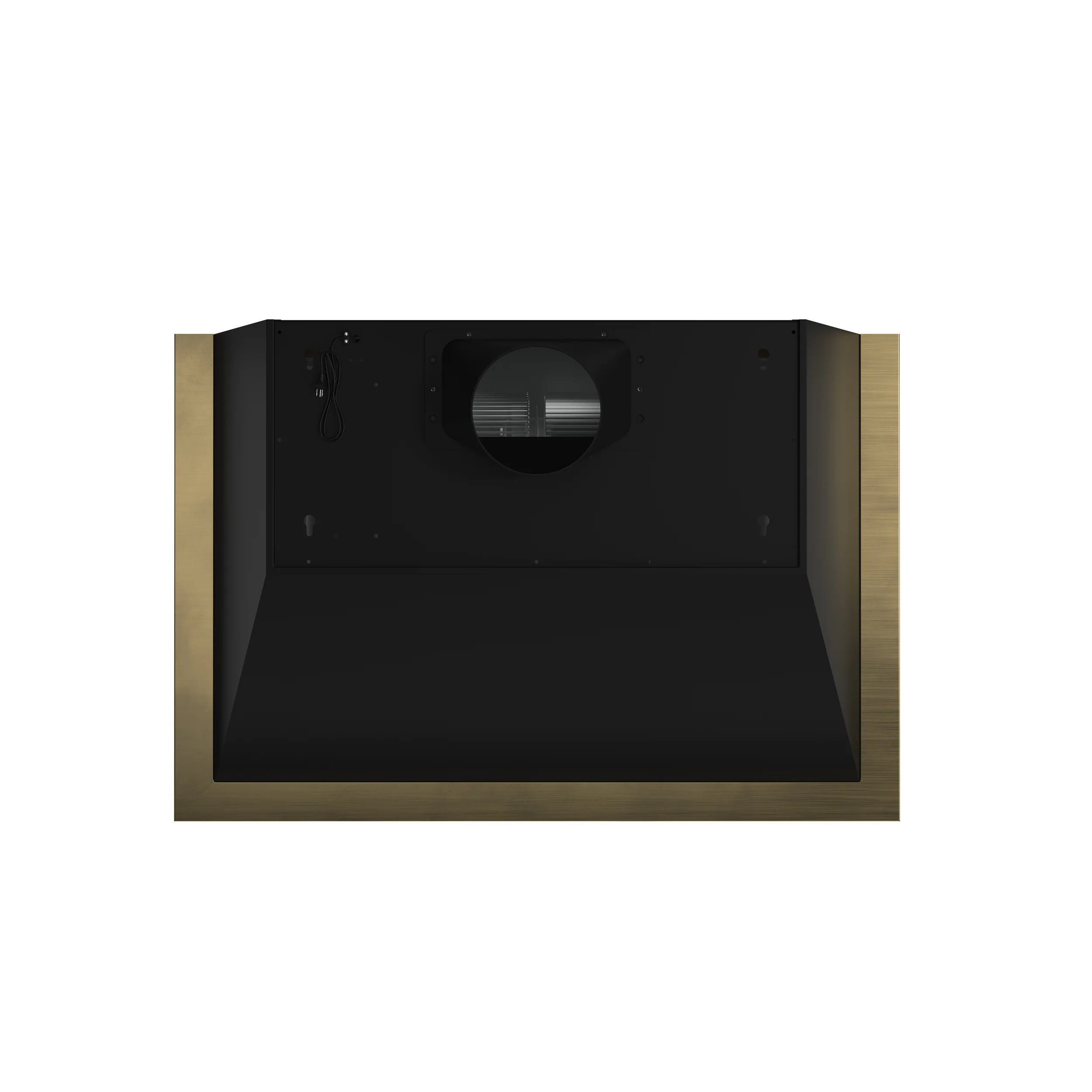 Forno Vittorio 36-Inch Wall Mount Range Hood, Black with Antique Brass Trim, 424 CFM Airflow, Dishwasher-Safe Baffle Filters, Remote Control, 3-Speed Fan, Bright LED Lighting. - Image 10