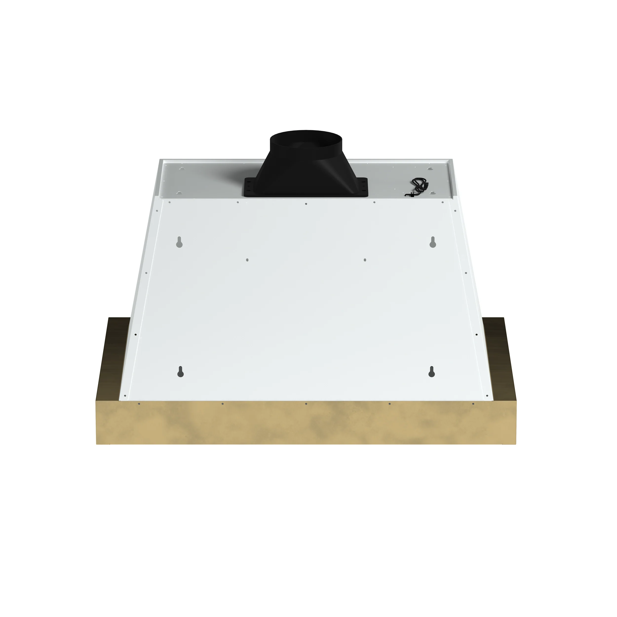 Forno Vittorio 36-Inch Wall Mount Range Hood, White with Antique Brass Trim, 424 CFM Airflow, Dishwasher-Safe Baffle Filters, Remote Control, 3-Speed Fan, Bright LED Lighting. - Image 10
