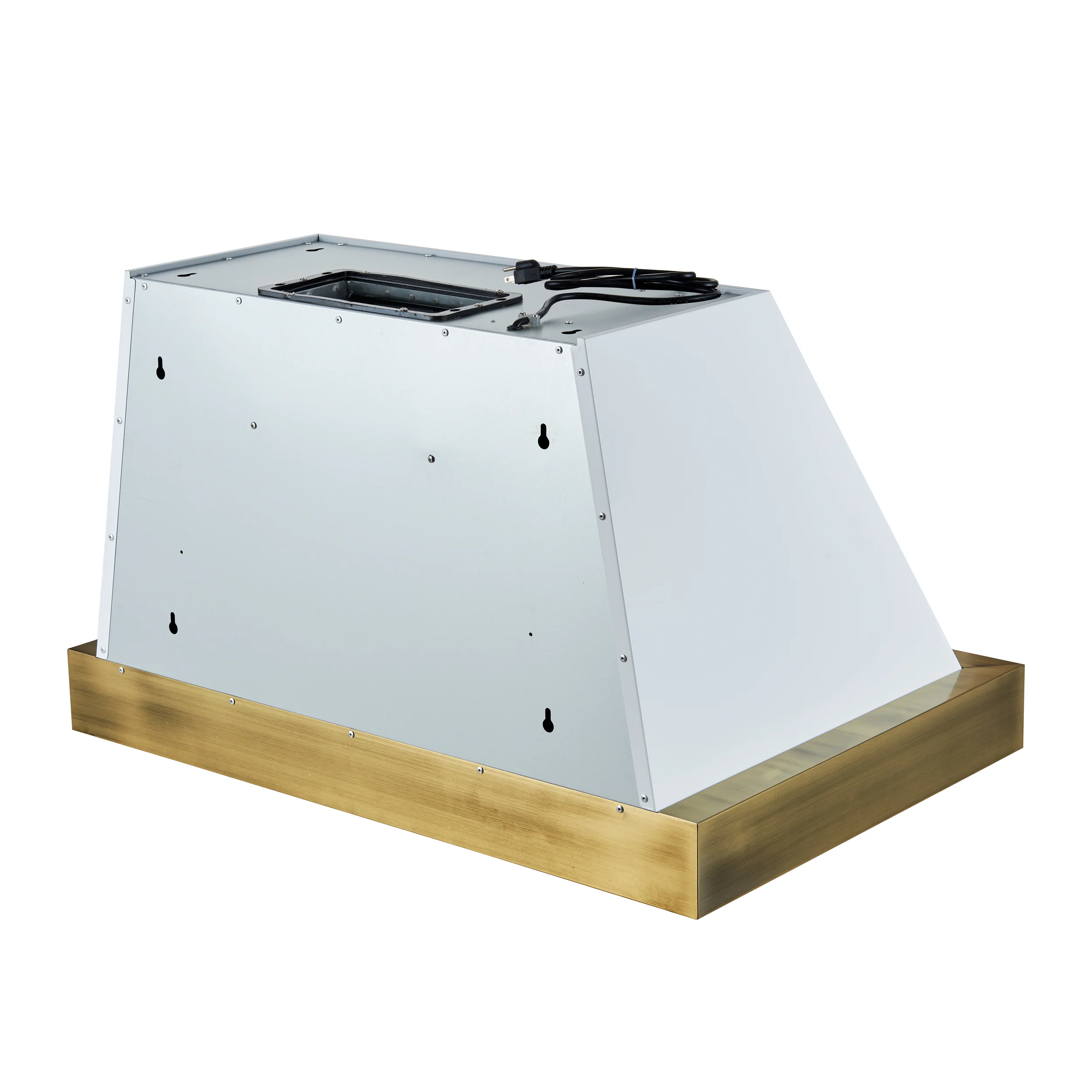 Forno Vittorio 36-Inch Wall Mount Range Hood, White with Antique Brass Trim, 424 CFM Airflow, Dishwasher-Safe Baffle Filters, Remote Control, 3-Speed Fan, Bright LED Lighting. - Image 9