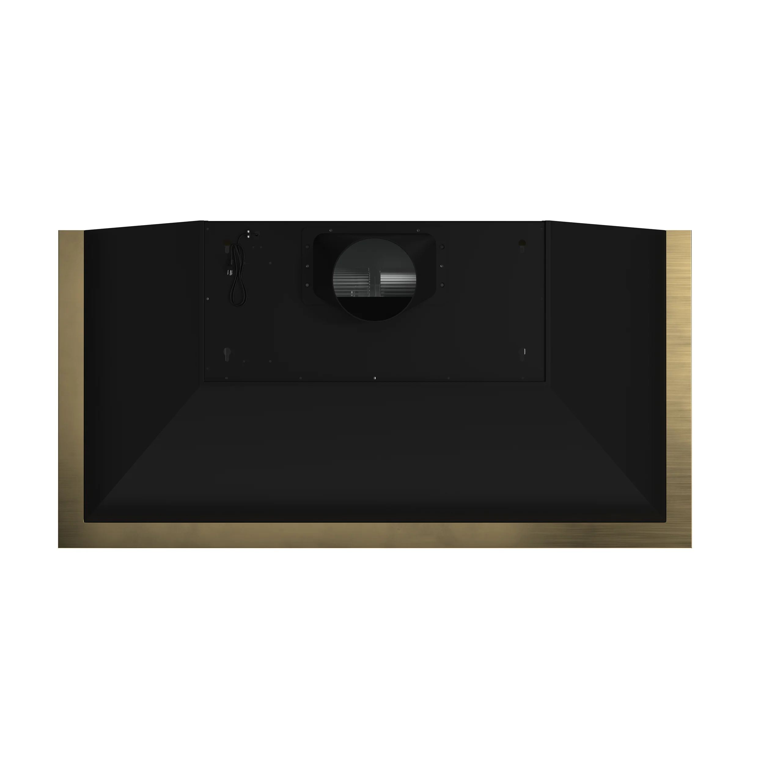 Forno Vittorio 48-Inch Wall Mount Range Hood, Black with Antique Brass Trim, 424 CFM Airflow, Dishwasher-Safe Baffle Filters, Remote Control, 3-Speed Fan, Bright LED Lighting. - Image 11