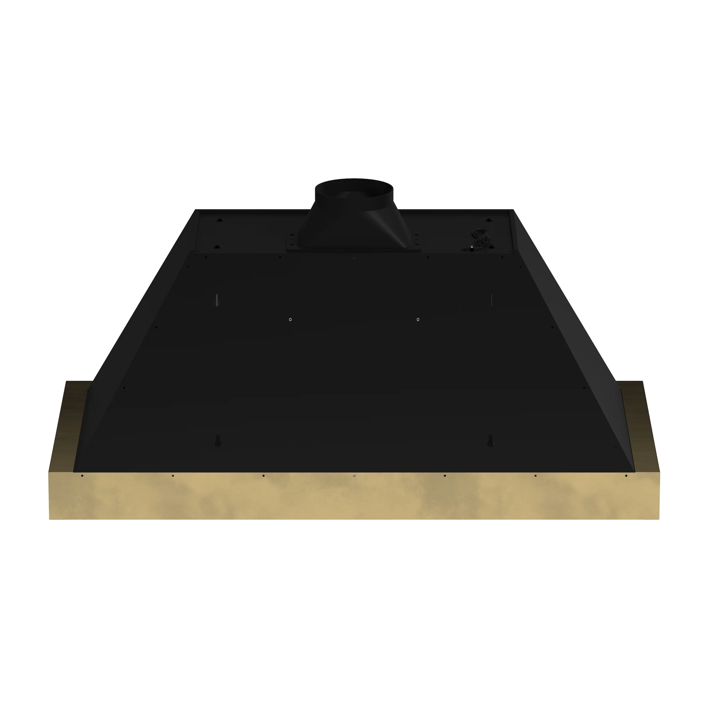 Forno Vittorio 48-Inch Wall Mount Range Hood, Black with Antique Brass Trim, 424 CFM Airflow, Dishwasher-Safe Baffle Filters, Remote Control, 3-Speed Fan, Bright LED Lighting. - Image 5