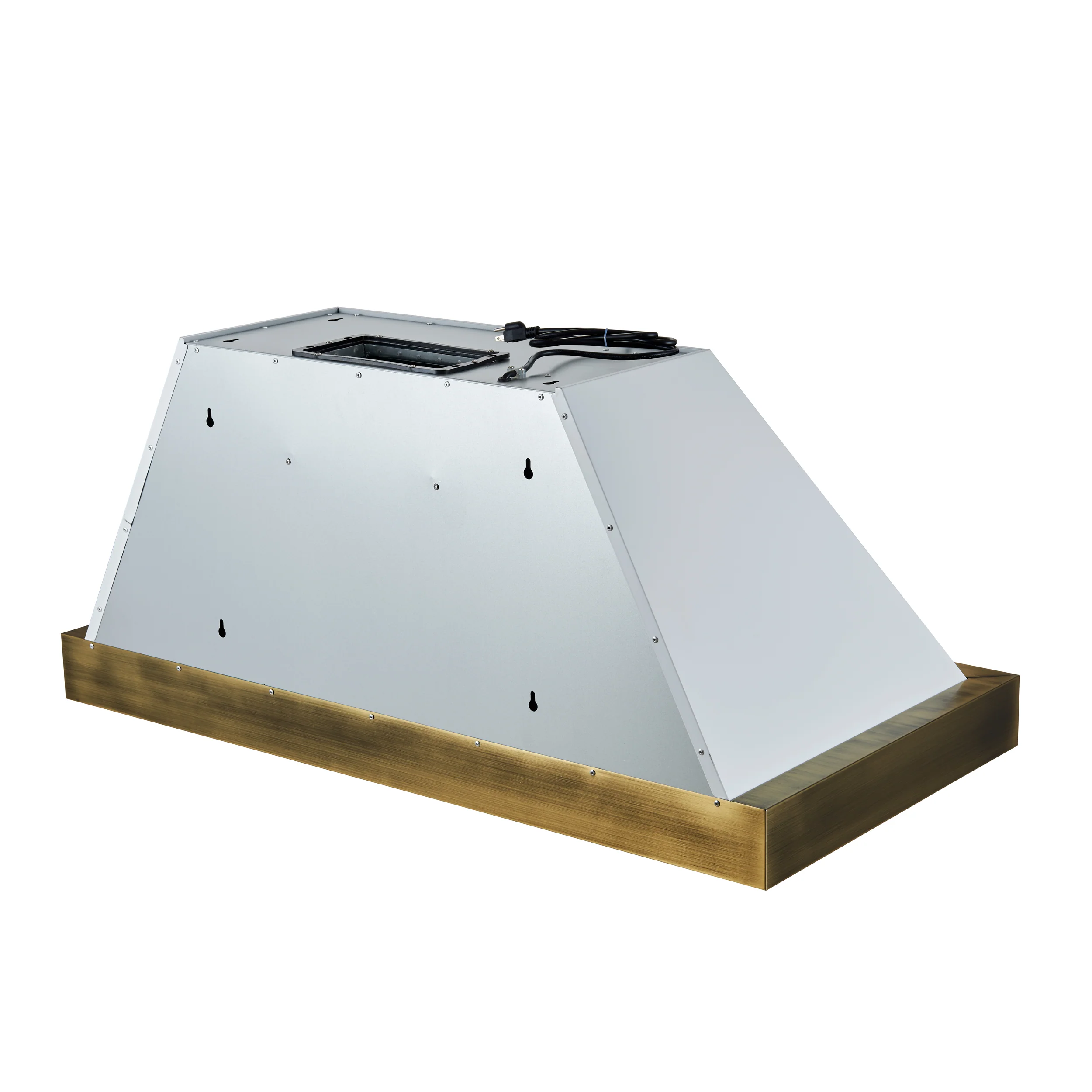 Forno Vittorio 48-Inch Wall Mount Range Hood, White with Antique Brass Trim, 424 CFM Airflow, Dishwasher-Safe Baffle Filters, Remote Control, 3-Speed Fan, Bright LED Lighting - Image 10