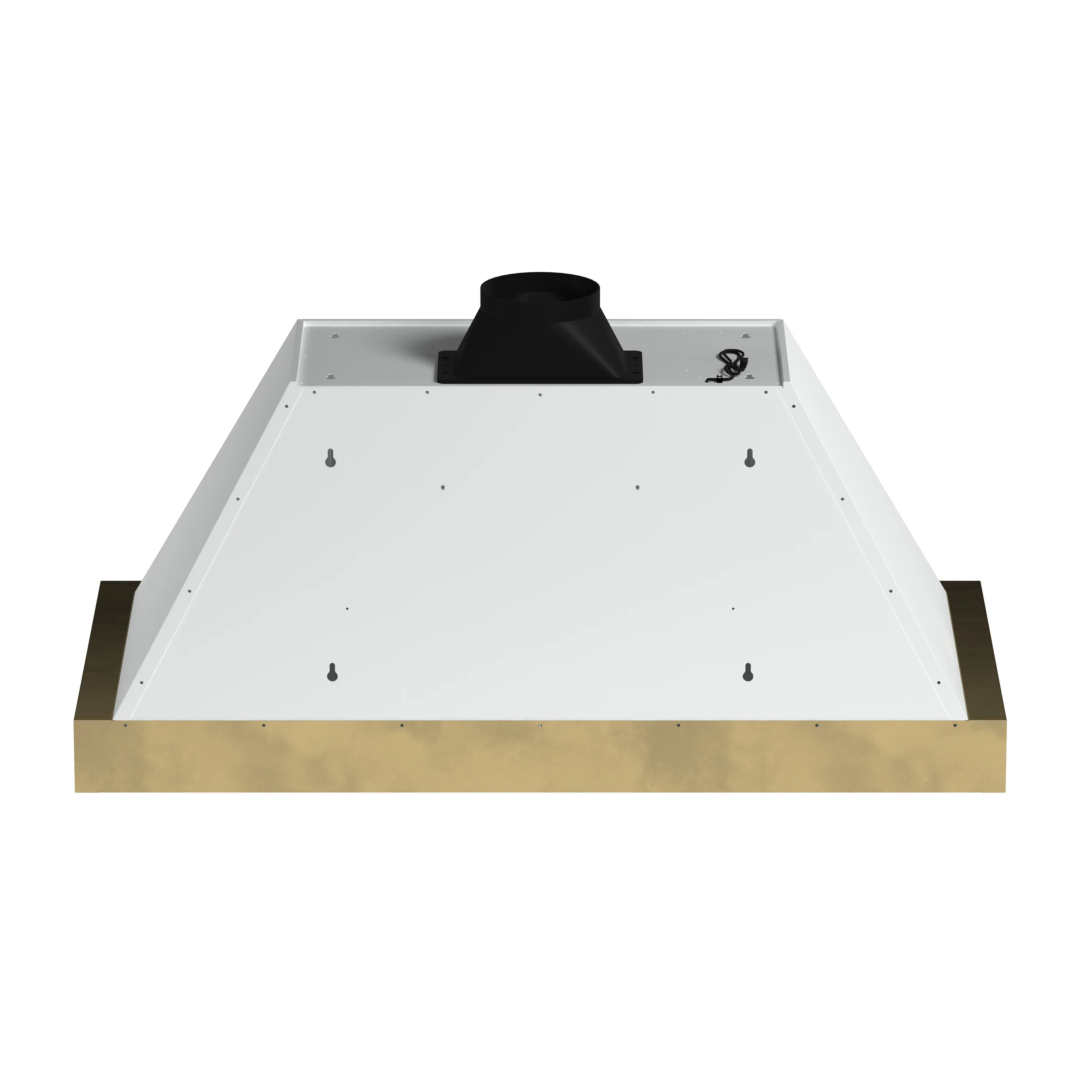Forno Vittorio 48-Inch Wall Mount Range Hood, White with Antique Brass Trim, 424 CFM Airflow, Dishwasher-Safe Baffle Filters, Remote Control, 3-Speed Fan, Bright LED Lighting - Image 9