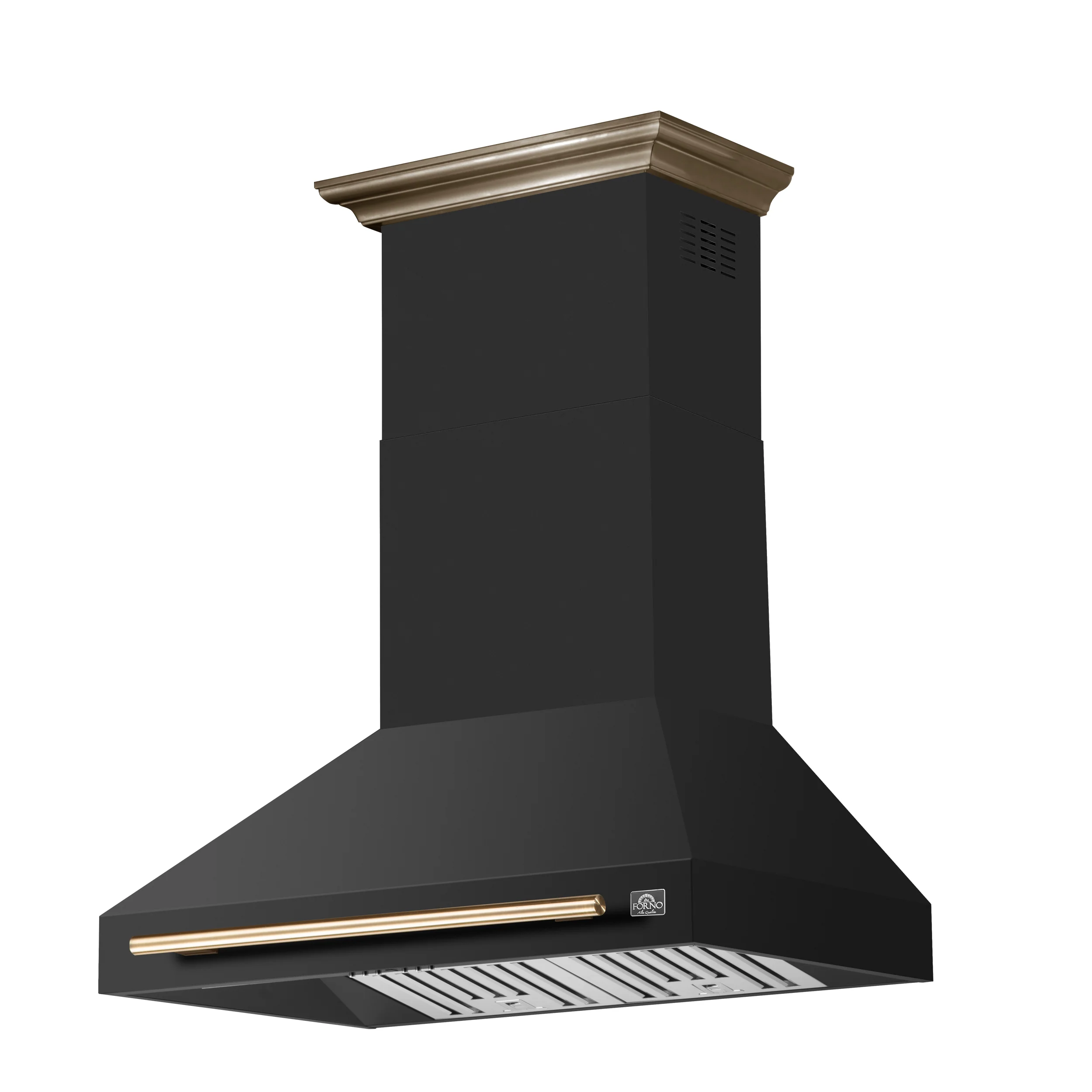 Forno Aria 36 Inch Wall-Mounted Range Hood in Black - Image 4