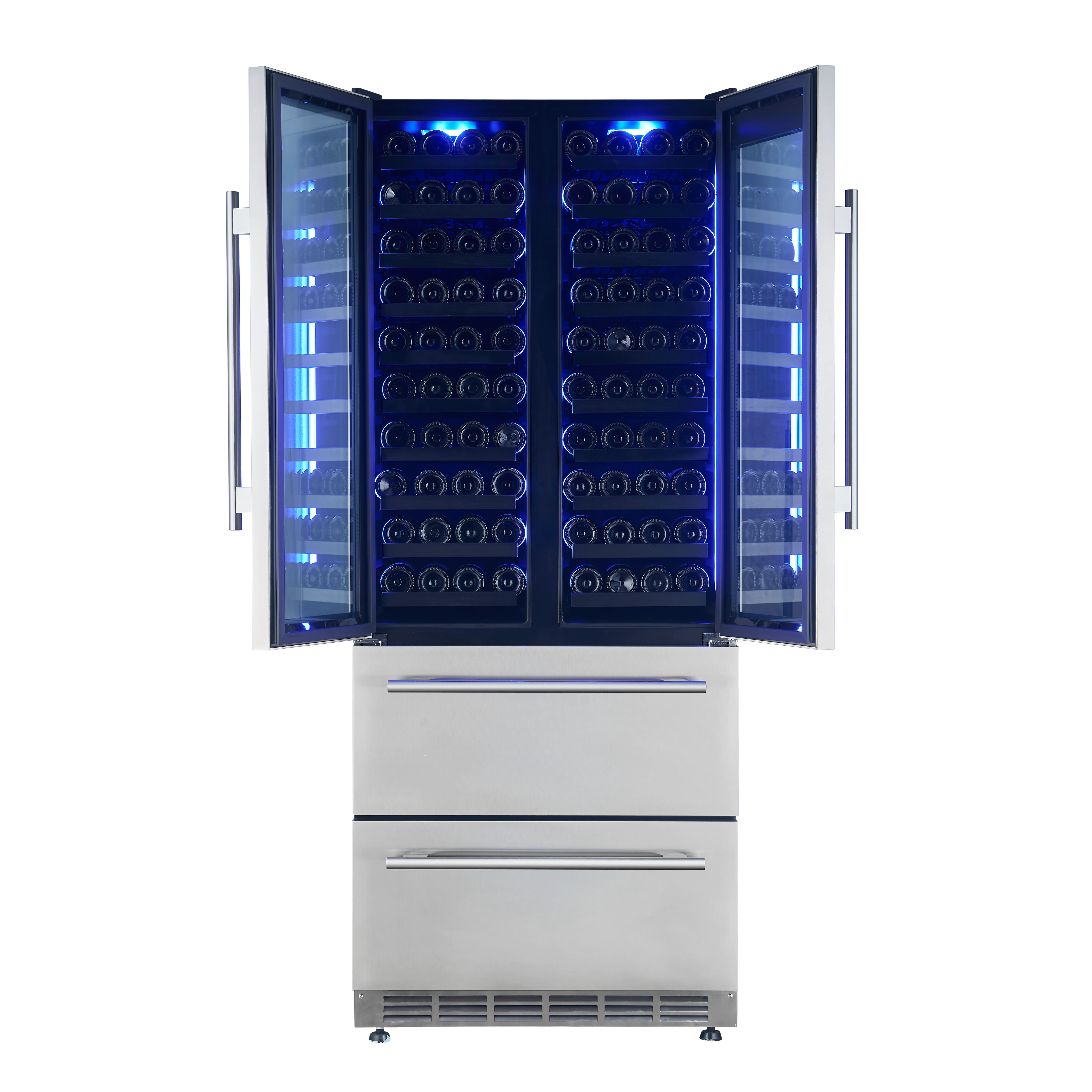 Forno Campania 32-Inch Wine Cooler, Stainless Steel, Dual Wine Zones, Two Beverage Drawers, 17.7 cu.ft - Image 8