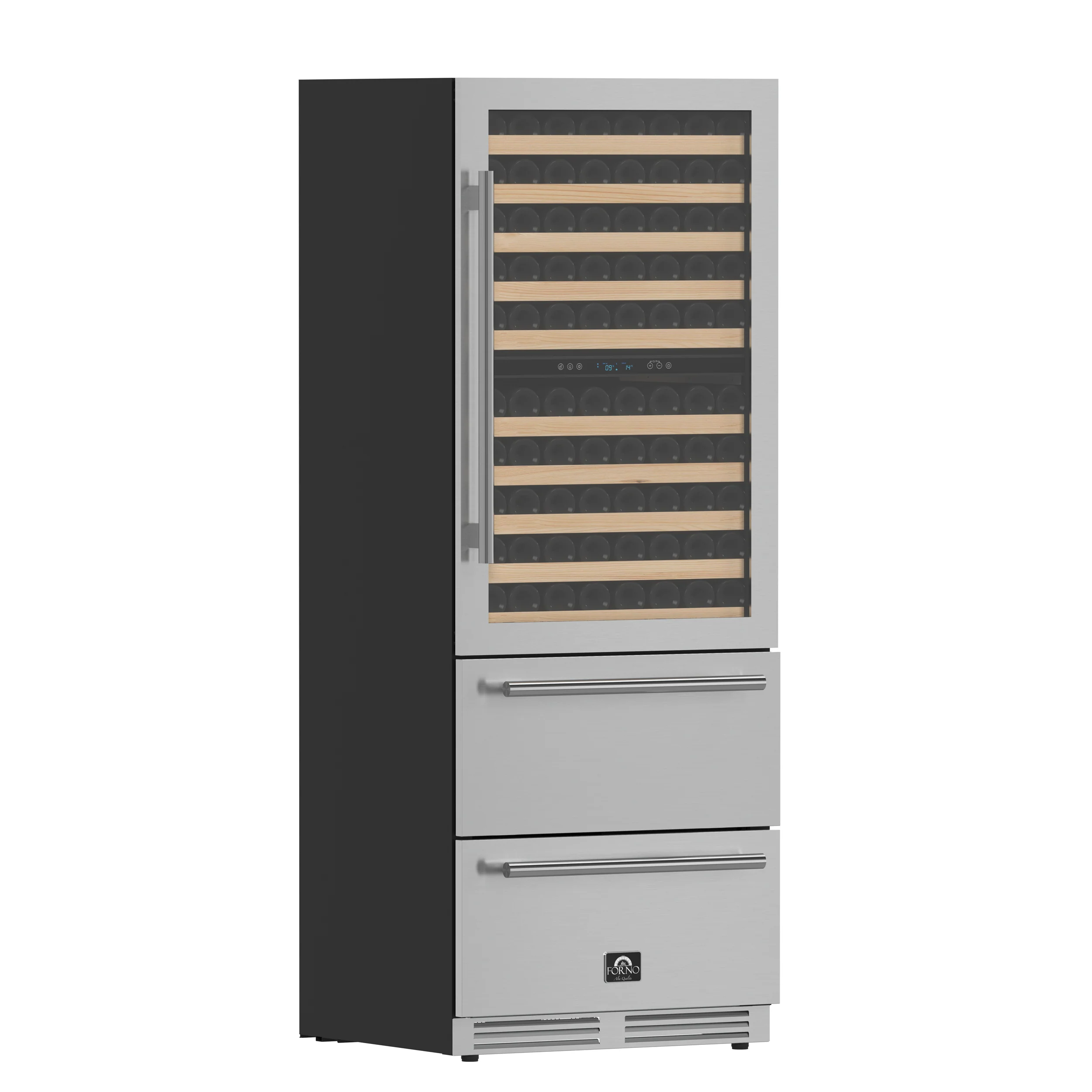 Forno Celano 30-Inch Triple Zone Wine and Beverage Cooler, 21.3 cu.ft, Stainless Steel - Image 3
