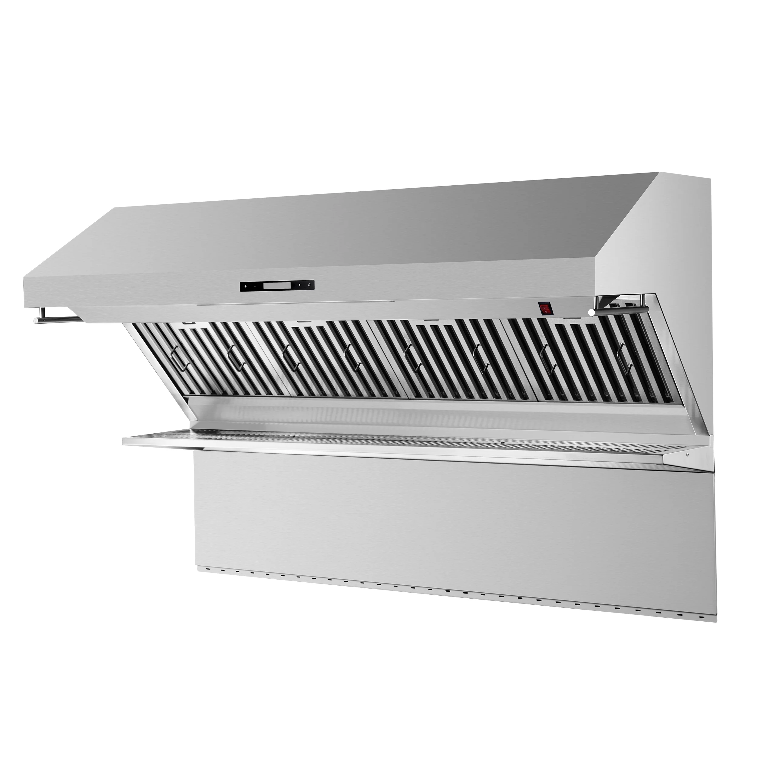 Savona 60-Inch Wall Mount Range Hood, Baffle Filters & Backsplash, Heating Lamps - Image 2