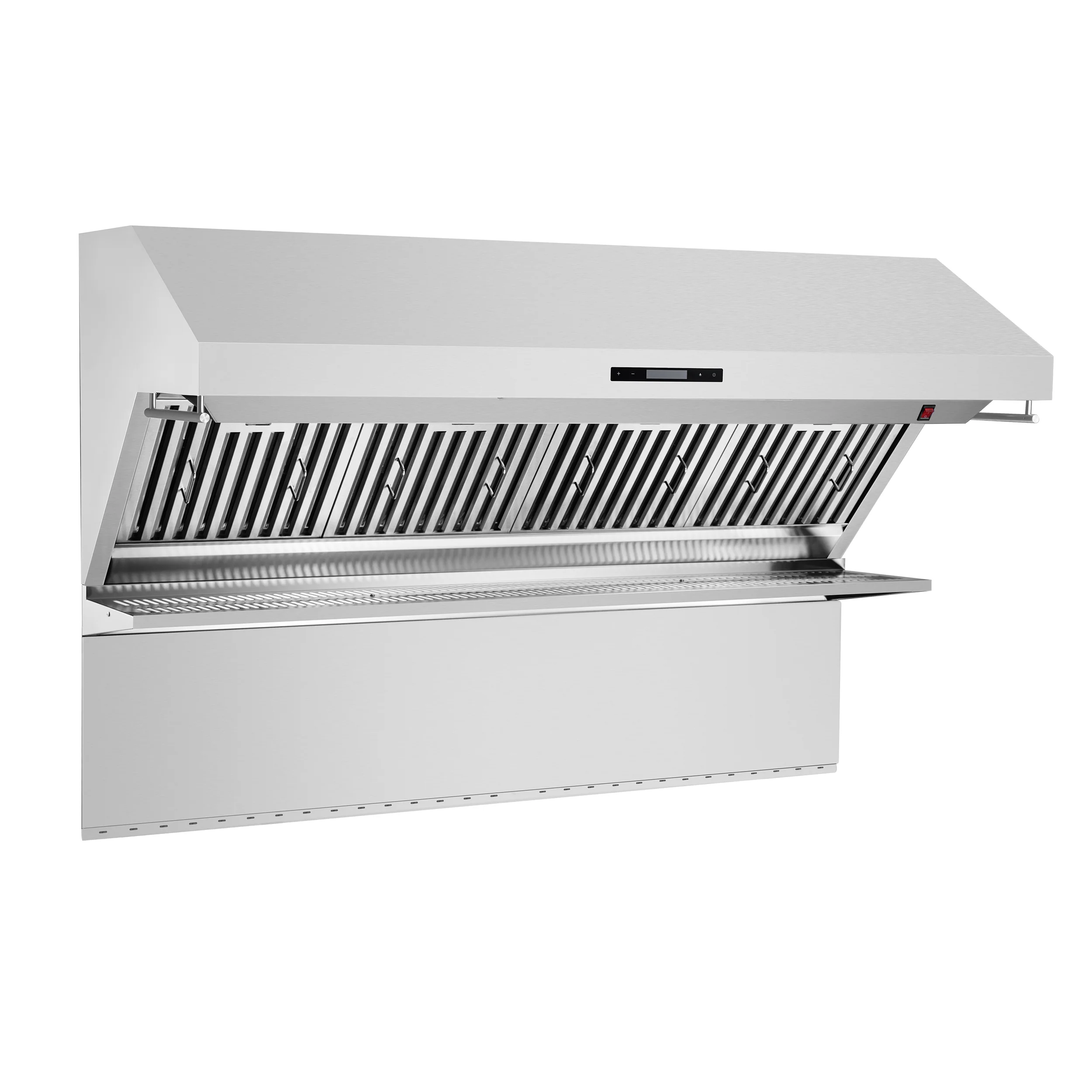 Savona 60-Inch Wall Mount Range Hood, Baffle Filters & Backsplash, Heating Lamps - Image 3