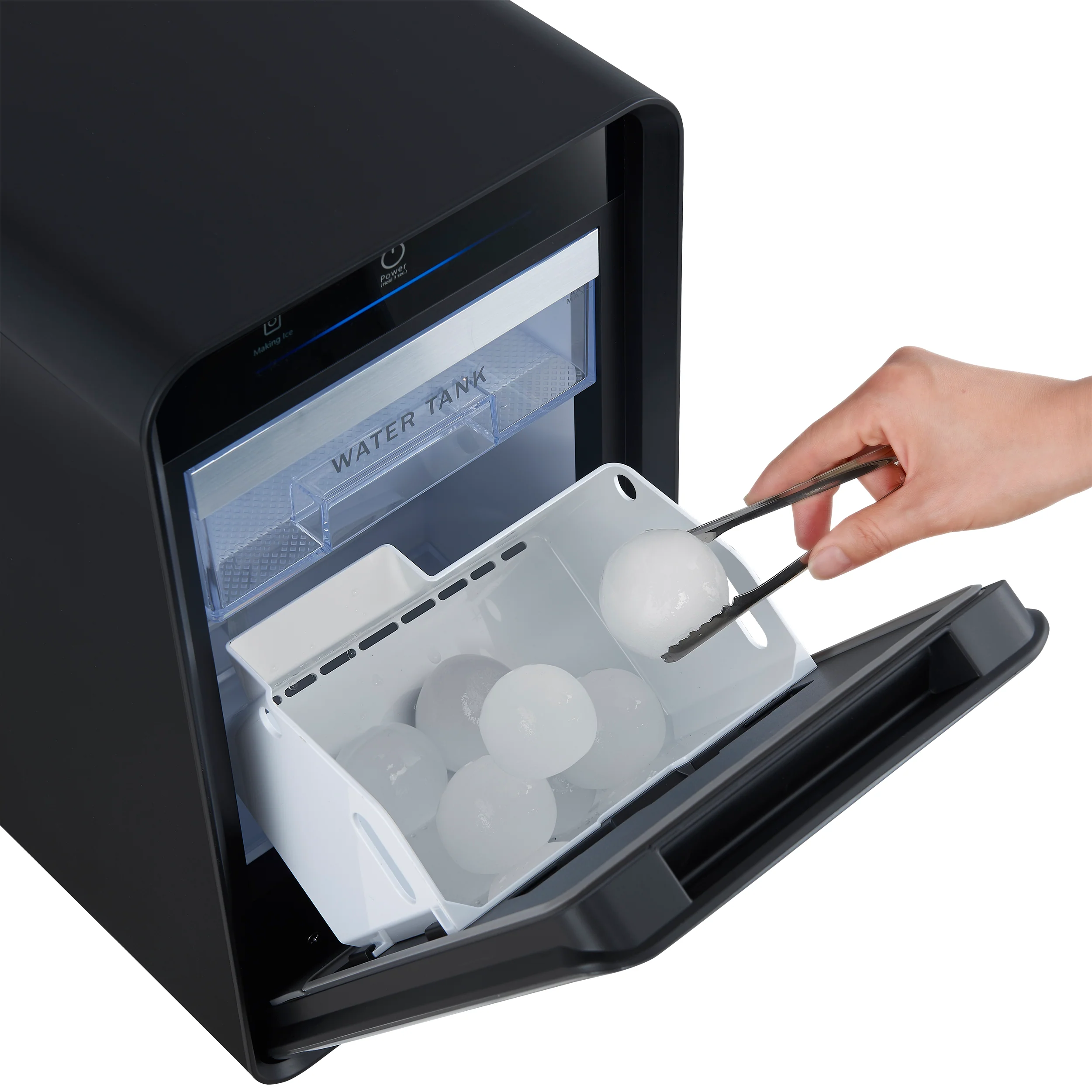 Sferico 11-in Ice Maker, black, 32 clear 2-in slow-melting spheres daily, stores more than 10 balls - Image 6
