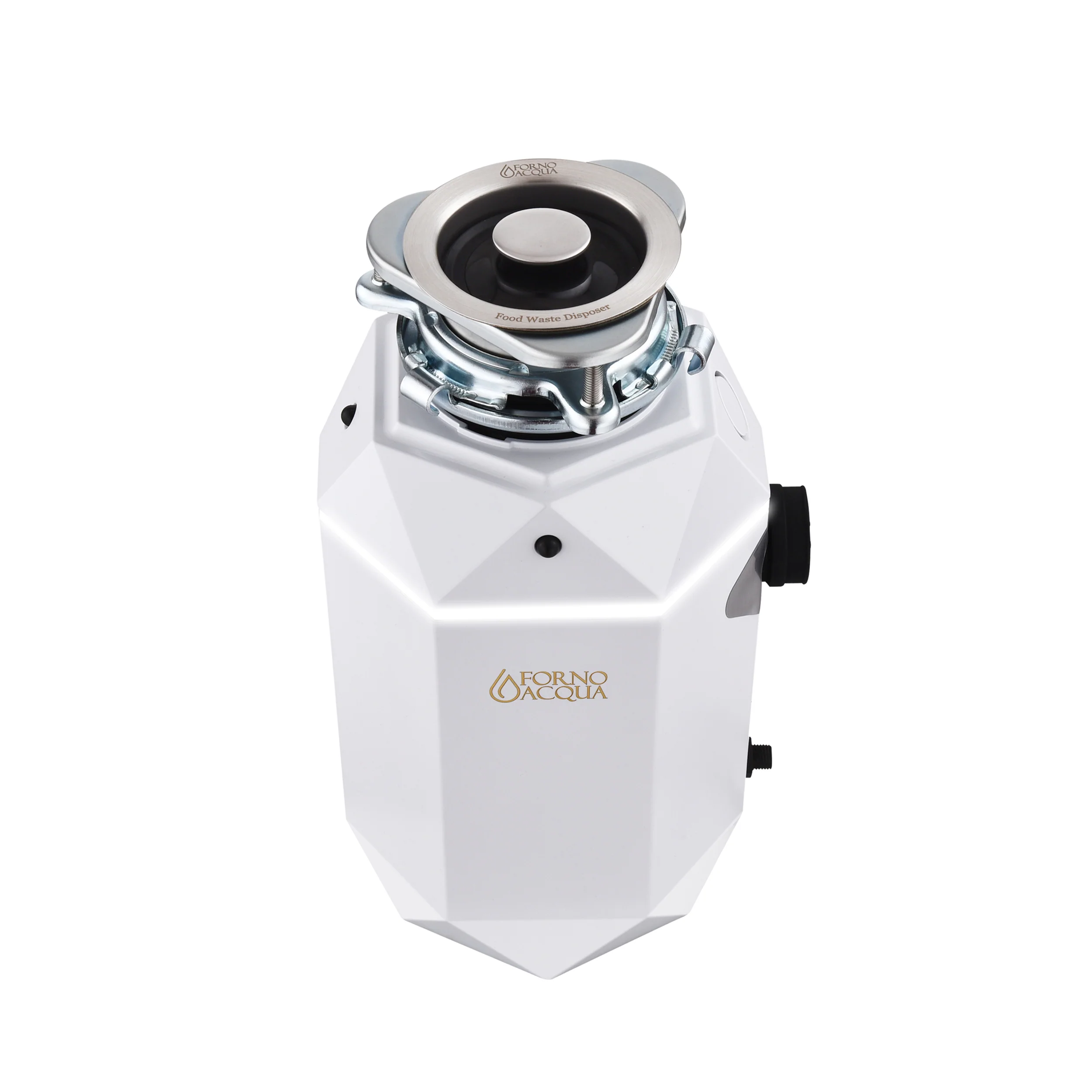 FORNO ACQUA BrightDIAMOND Moonstone 3/4HP Super Quiet Garbage Disposal Corded with Motion Sensor Cabinet Light & Pre-Wired Air Switch - Image 3